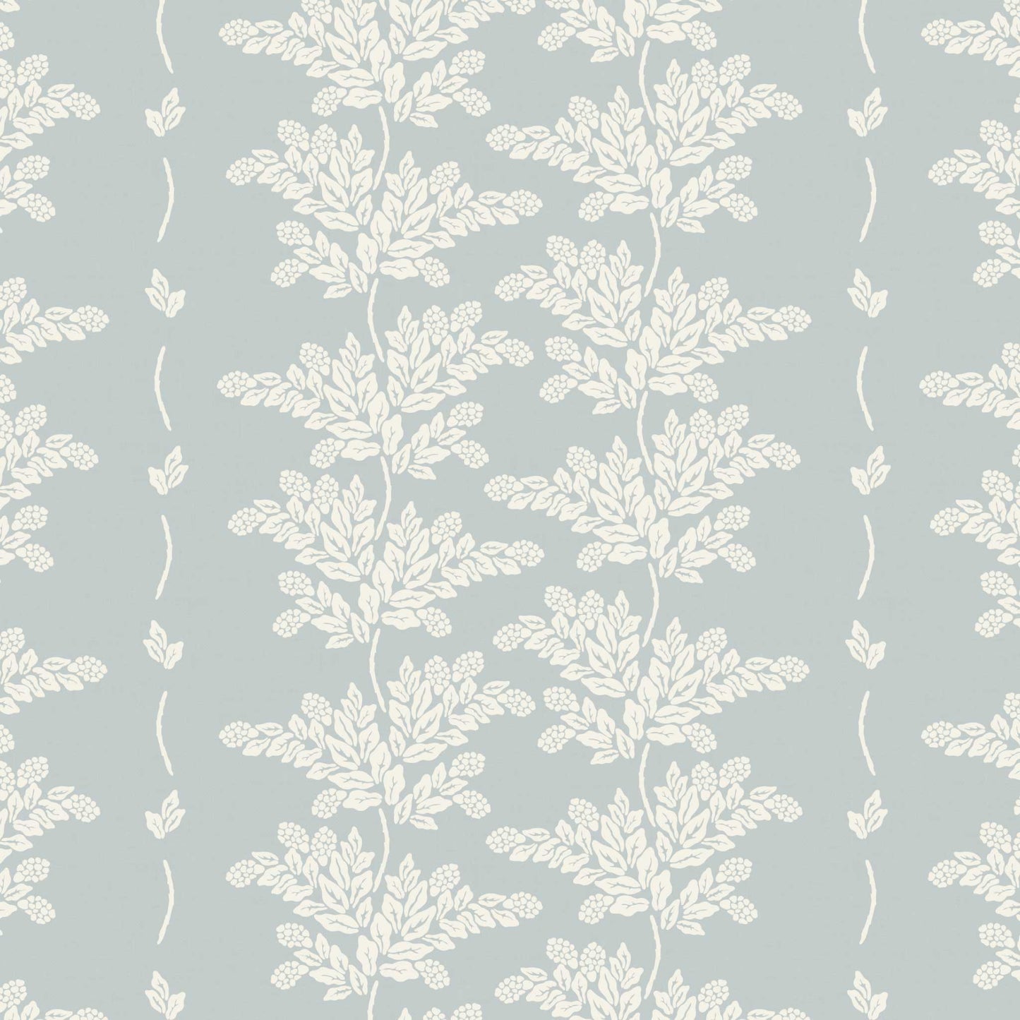 Closeup view of our Elegant Branches Wallpaper in Pale Blue