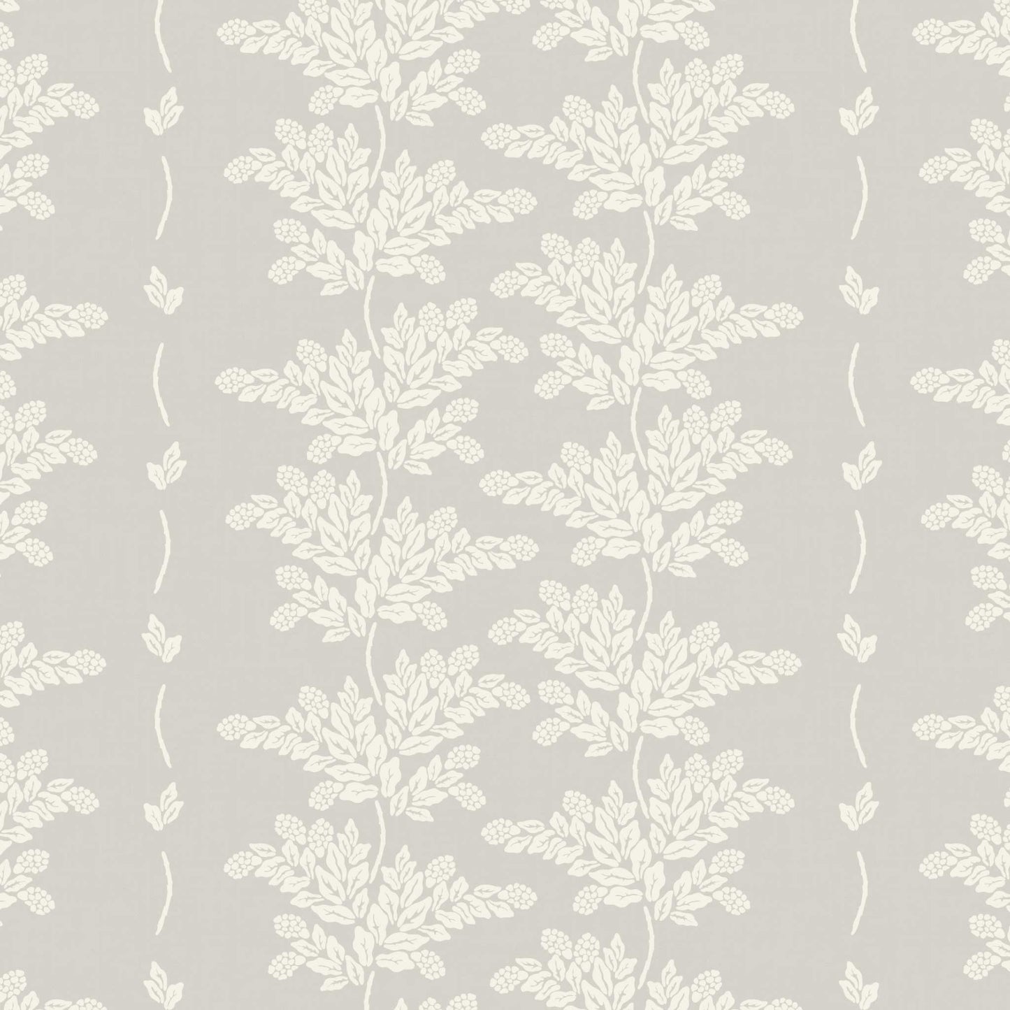 Closeup view of our Elegant Branches Wallpaper in Portland Gray