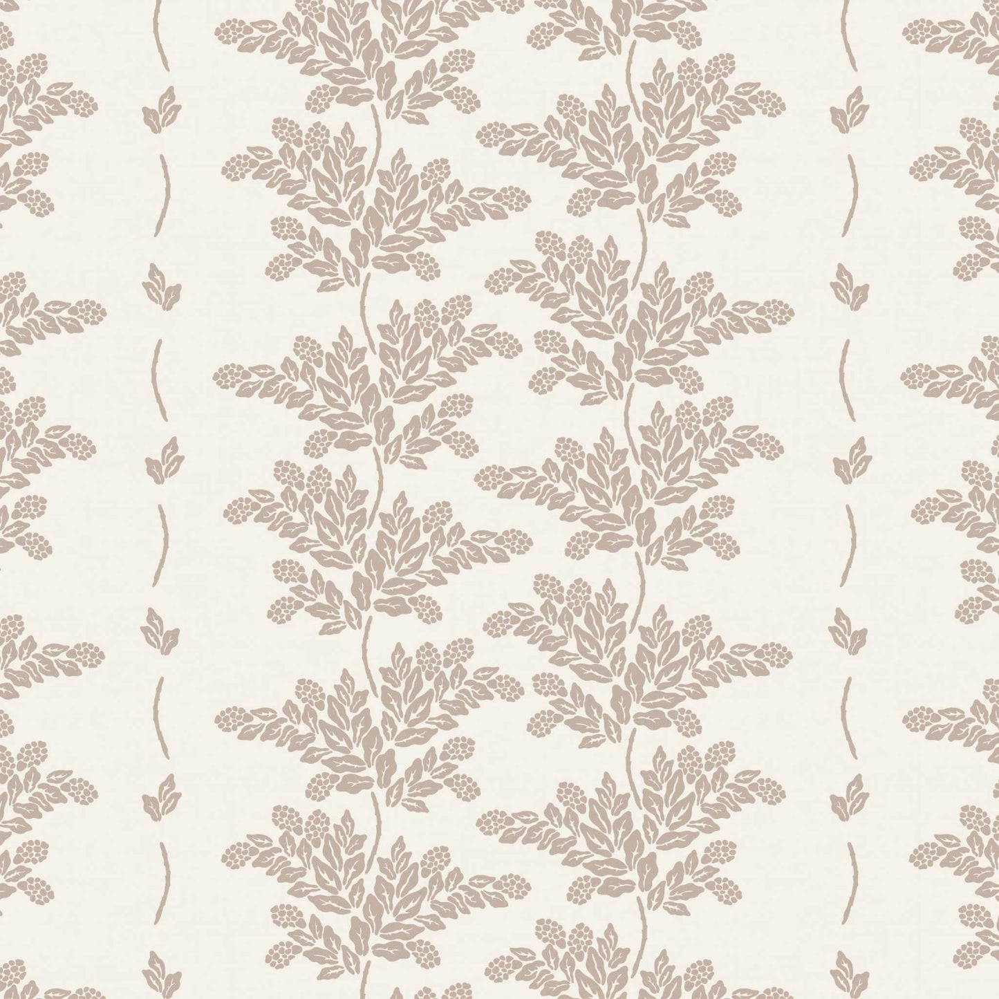 Closeup view of our Elegant Branches Wallpaper in Taupe Branches