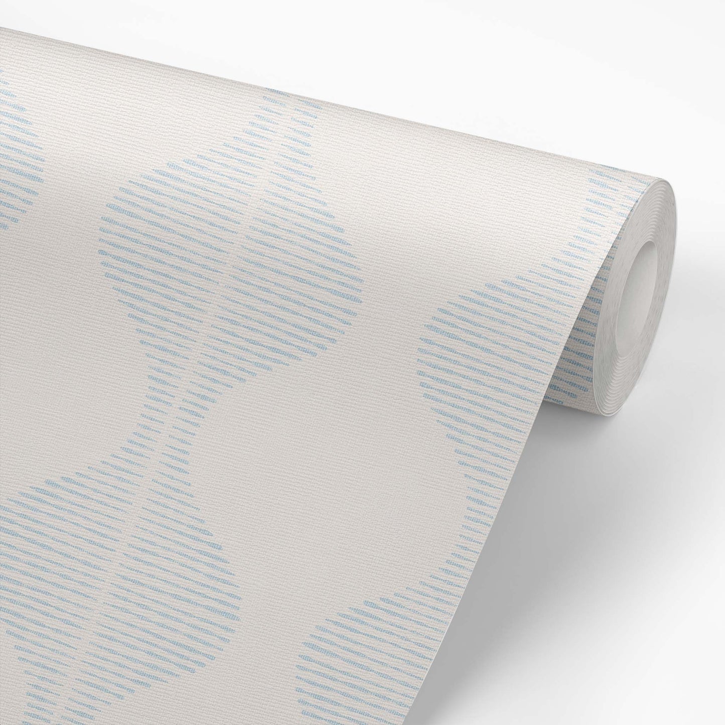 Bring a wave of modern beauty to any room with this stunning Wavy Line Art Wallpaper! The subtle pale blue on cream design is completely gorgeous and sure to make a statement in any space.