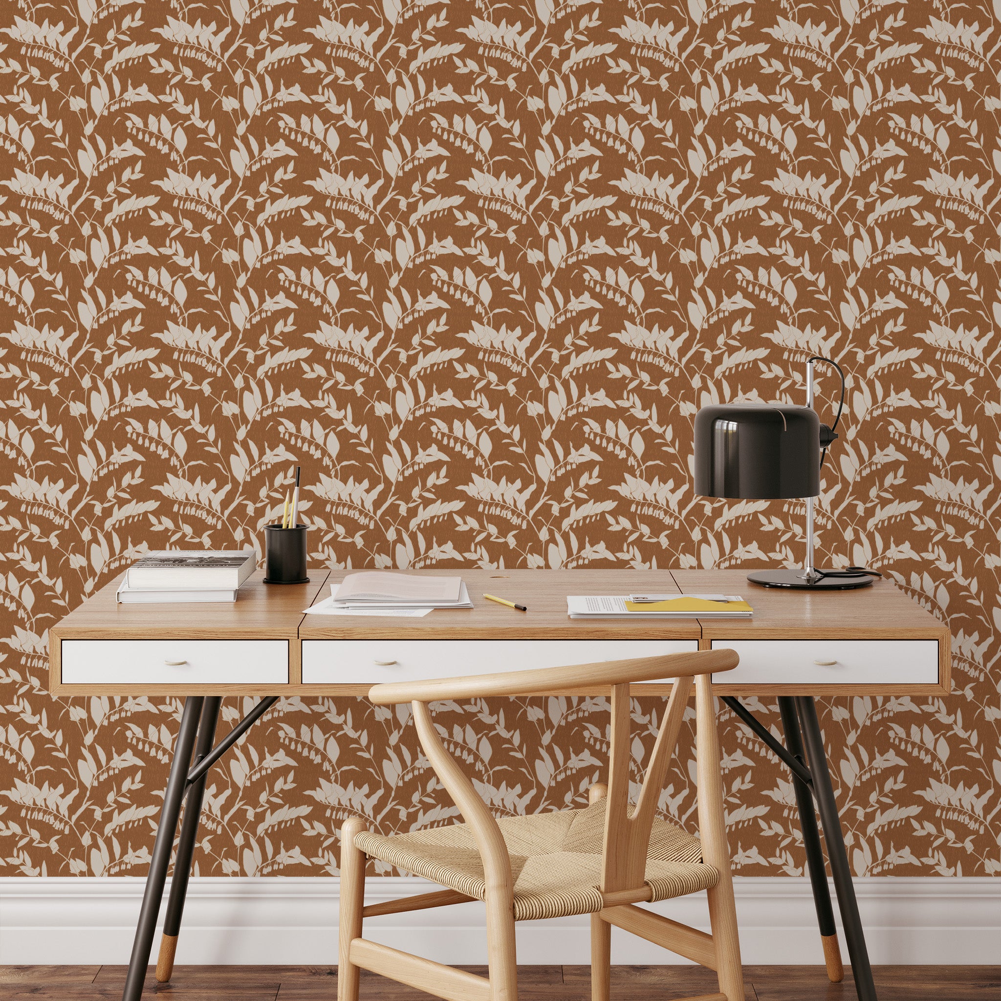 Vines Wallpaper - Rust – Ayara Home