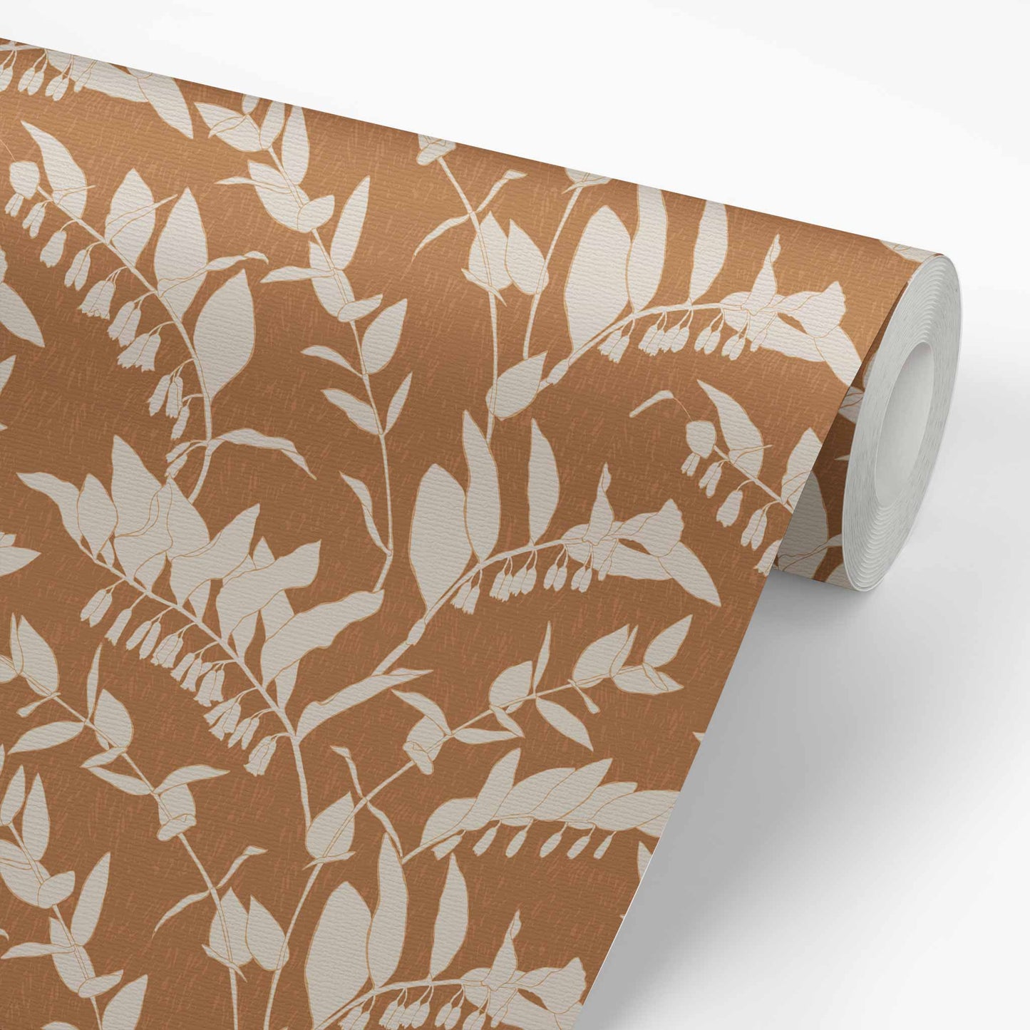 Vines Wallpaper in Rust adds an appreciation of understated chicness to any interior, offering a funky and moody essence to any space it graces.