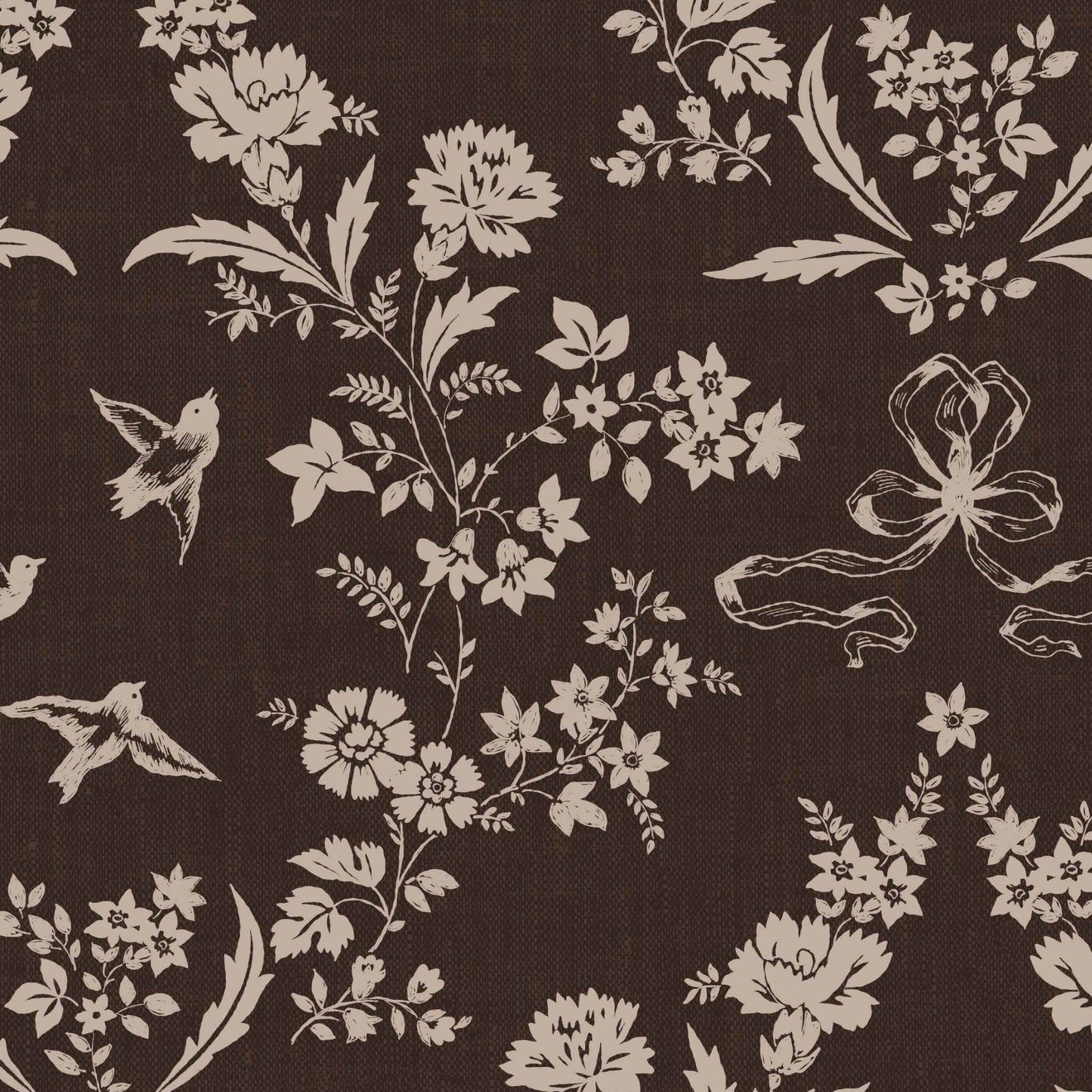 Coquette Vintage Garden in Espresso shown up close.