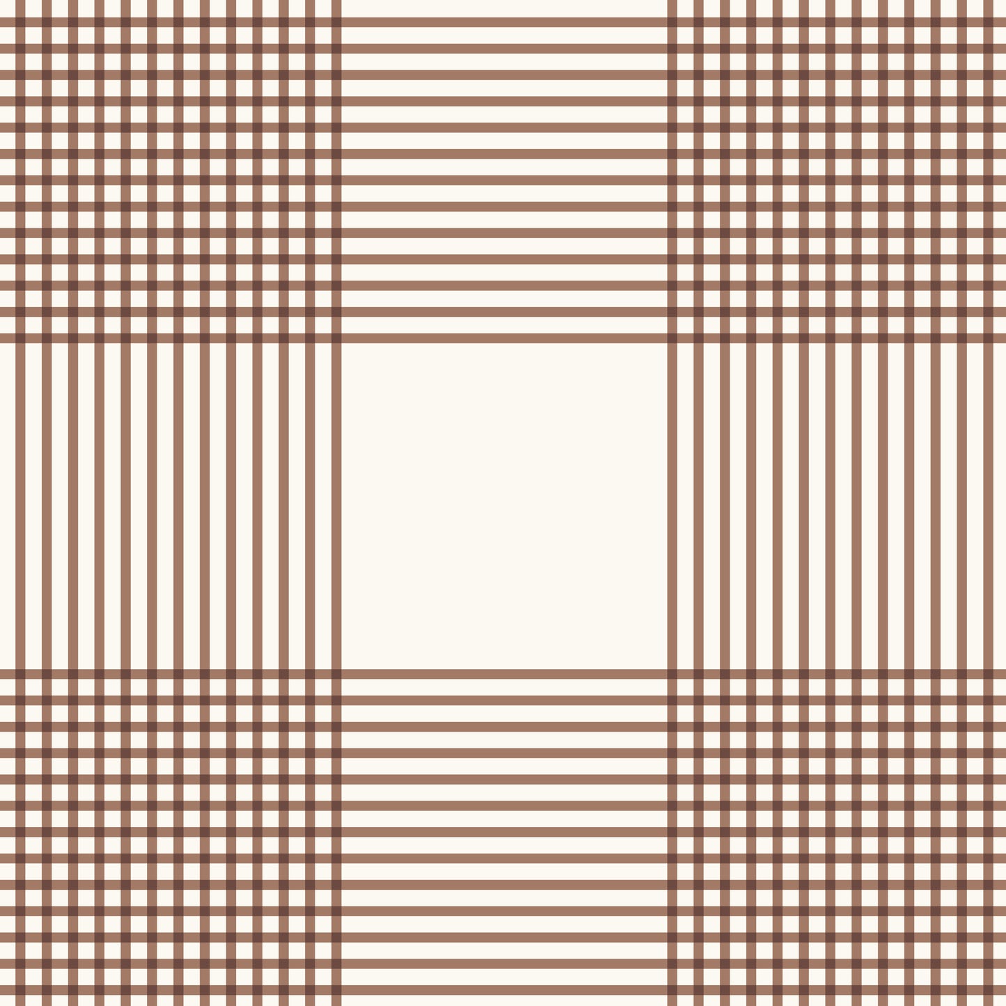 Vintage Gingham Wallpaper in Mocha Mousse in a closeup view