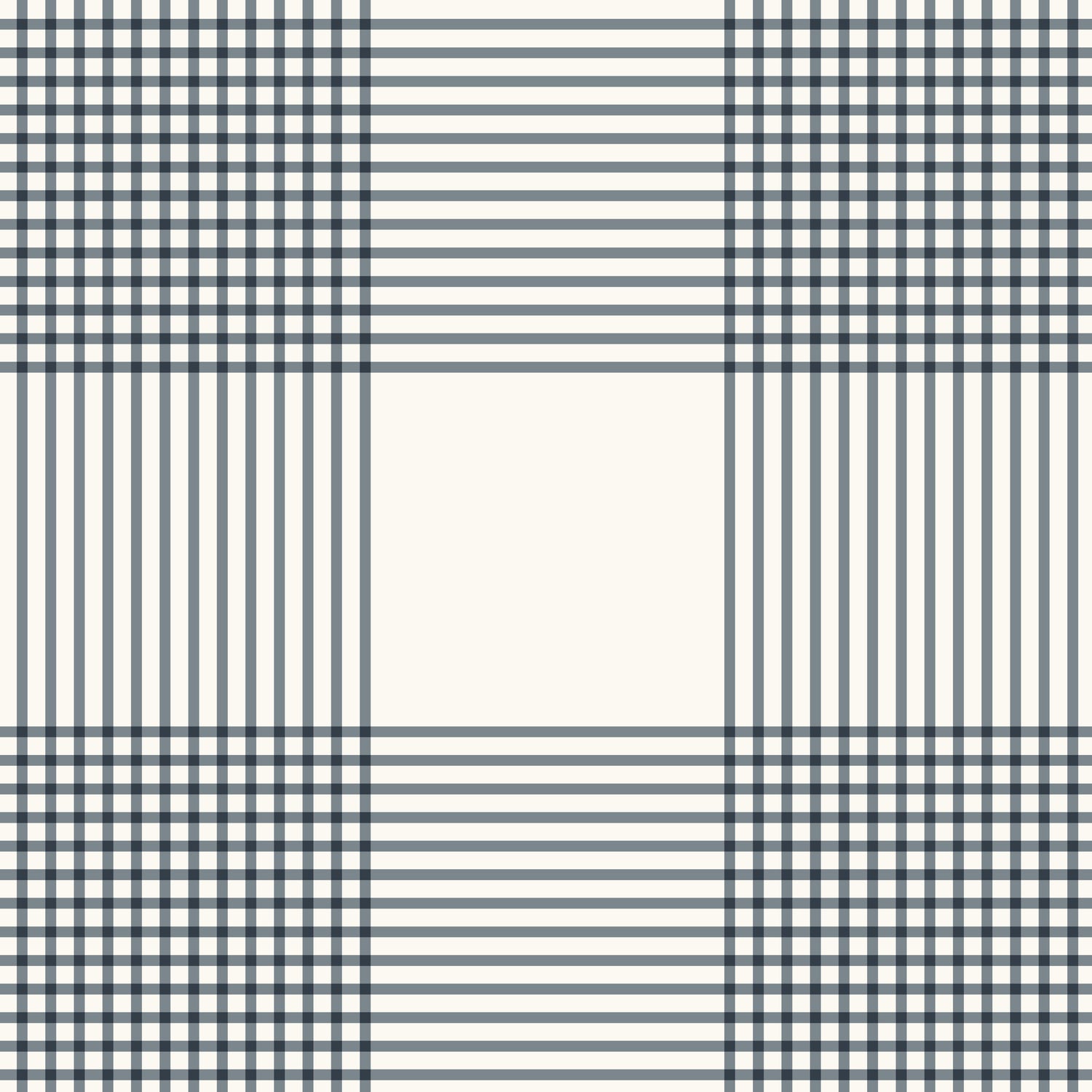 Vintage Gingham Wallpaper in Slate Blue in a closeup view