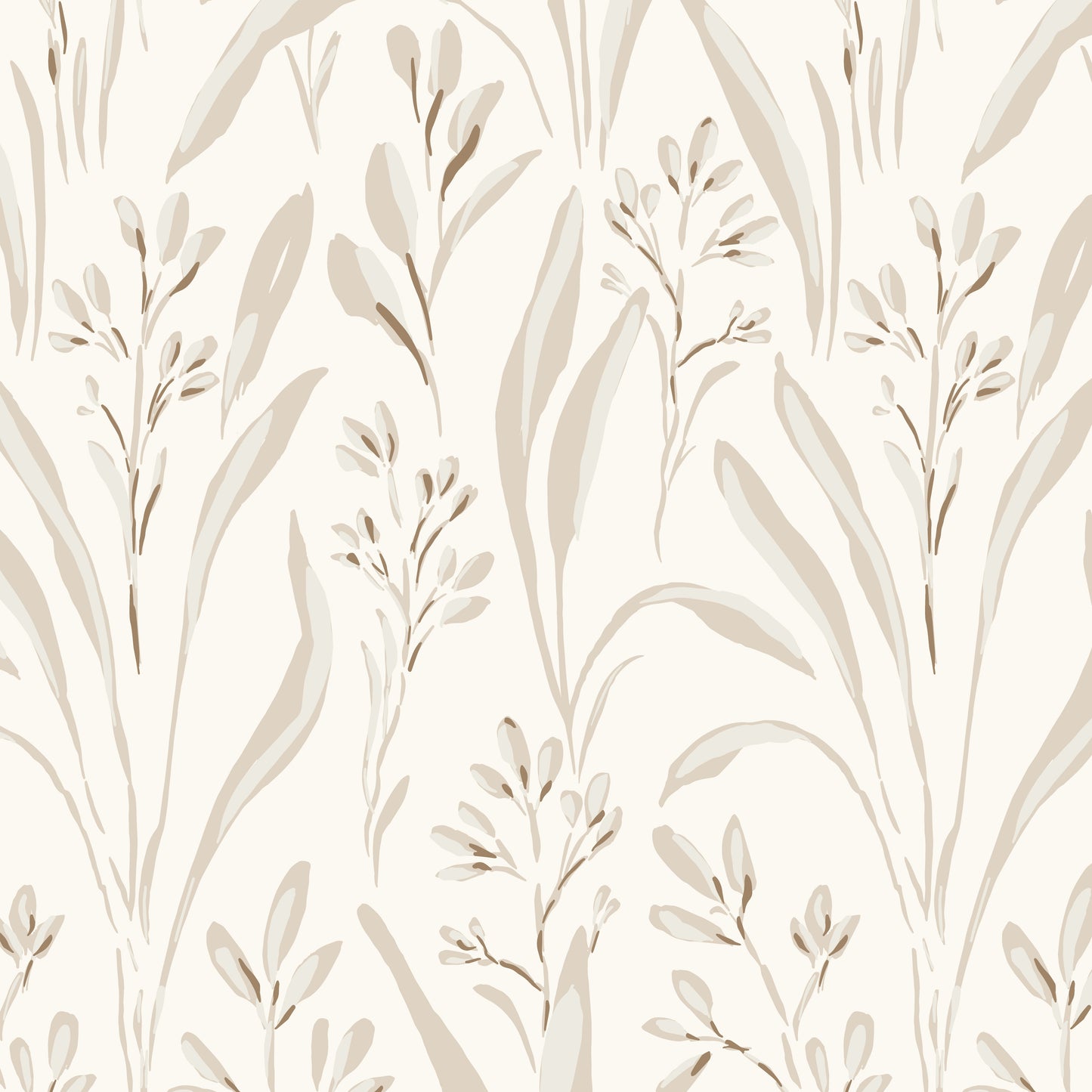 Vintage Grass Wallpaper in Natural Linen in a closeup view
