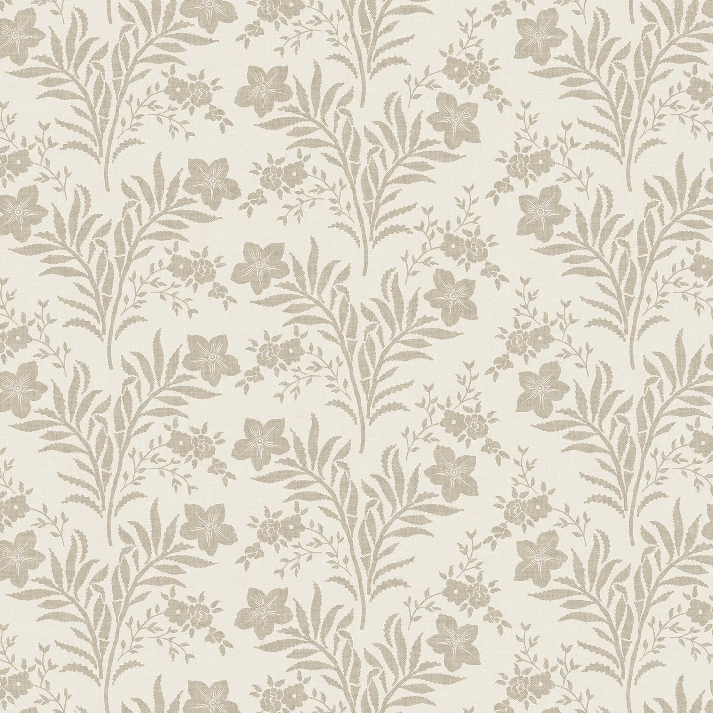 Closeup of our Wildflower Vines Wallpaper in Neutral