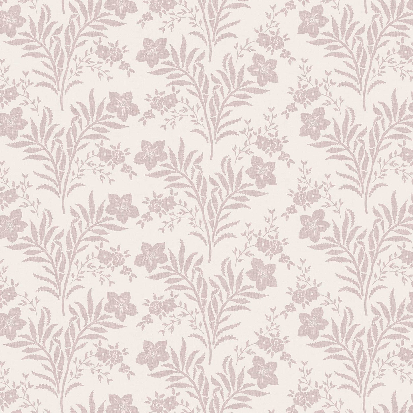 Closeup of our Wildflower Vines Wallpaper in Light Rose