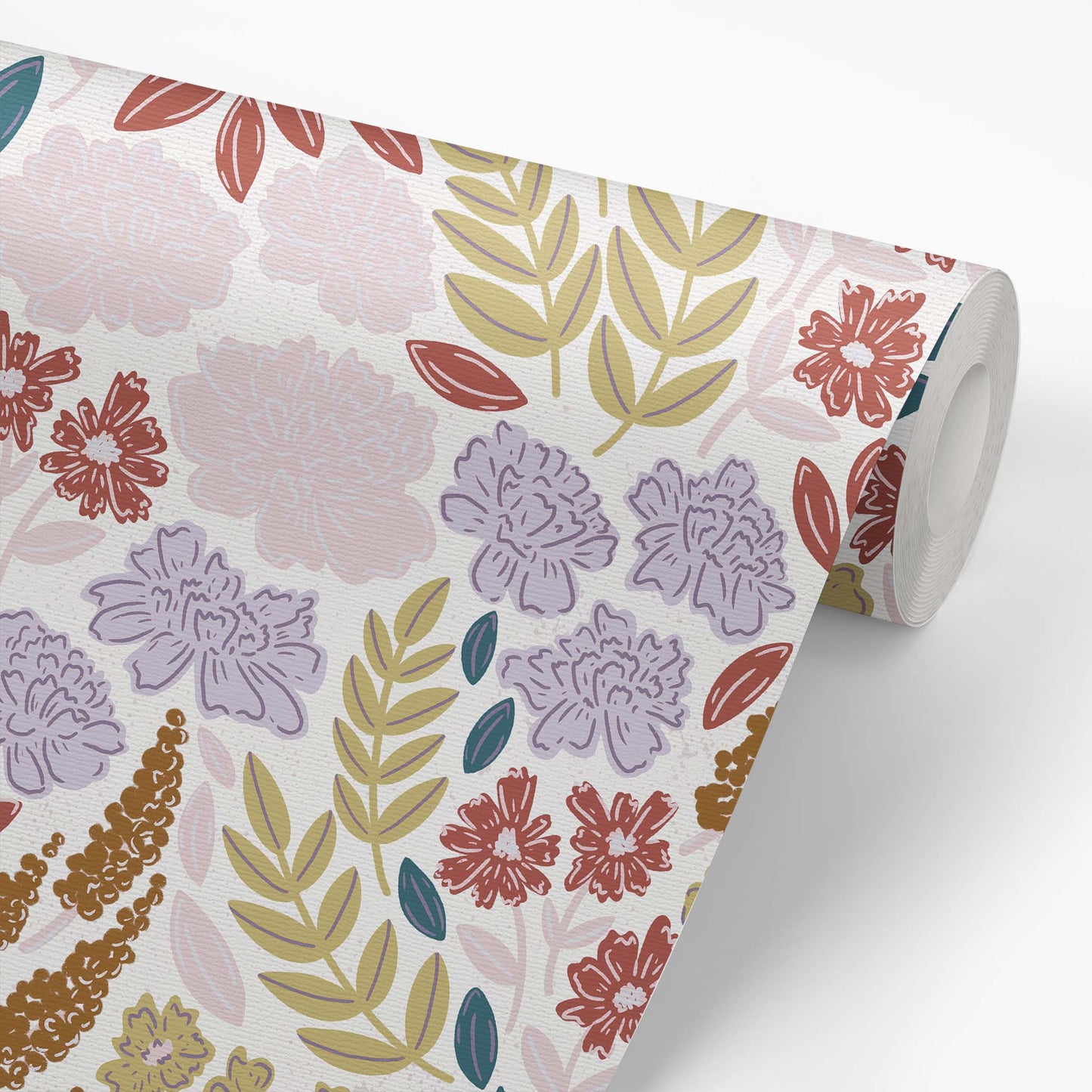 Wildflower Waltz Wallpaper - Fall Berry