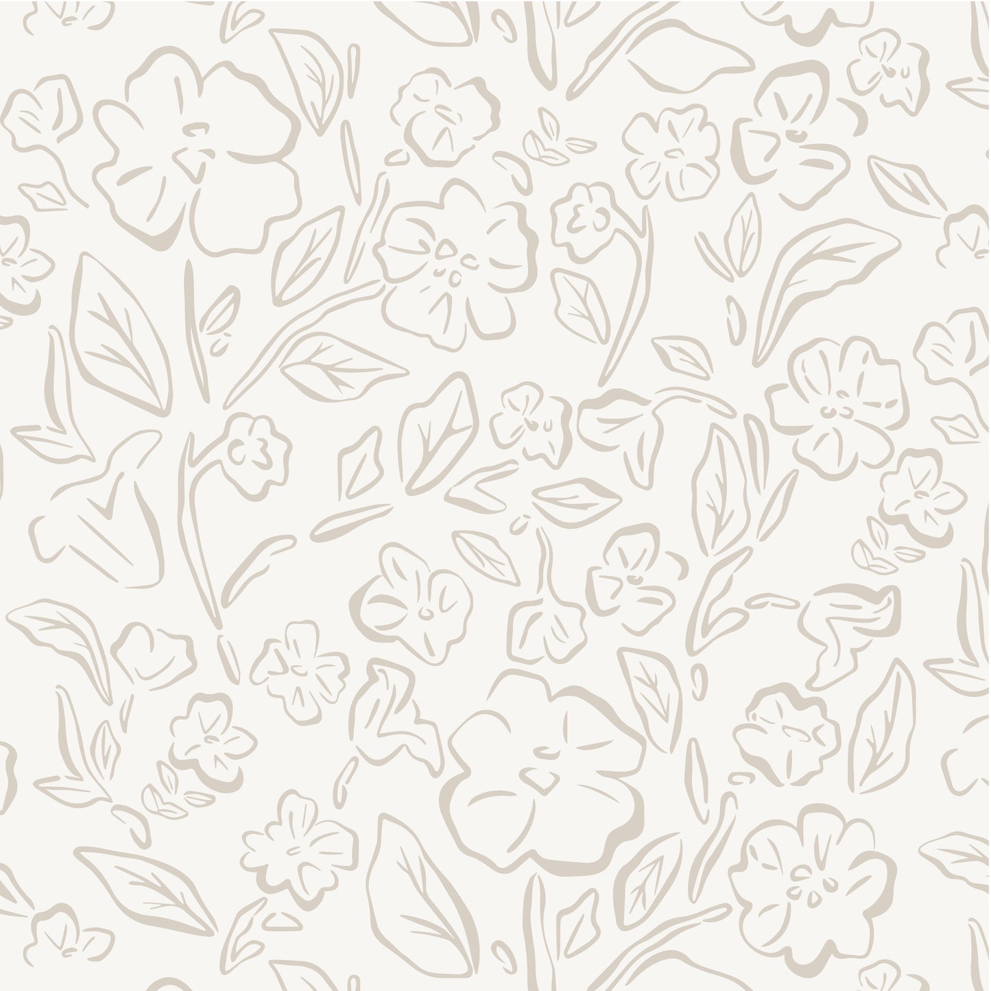 This Beverly Wallpaper in nude offers a stylish and feminine touch with its delicate floral design shown zoomed in.