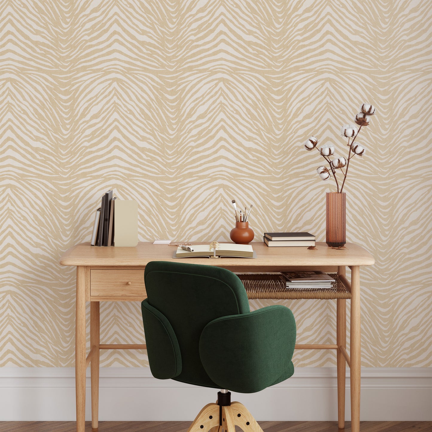 Zebra Wallpaper - Beige