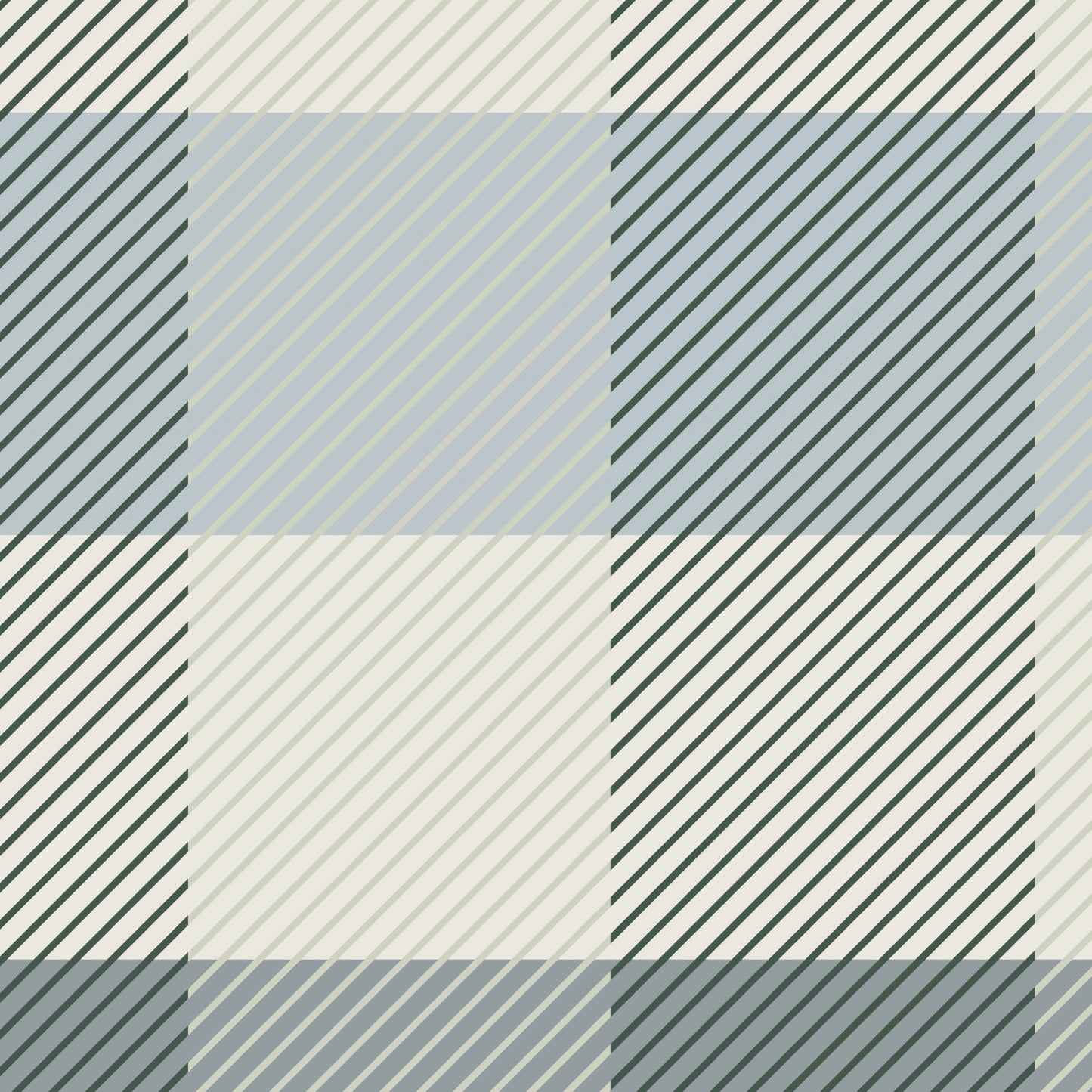 Cozy Plaid Squares Wallpaper - Blue