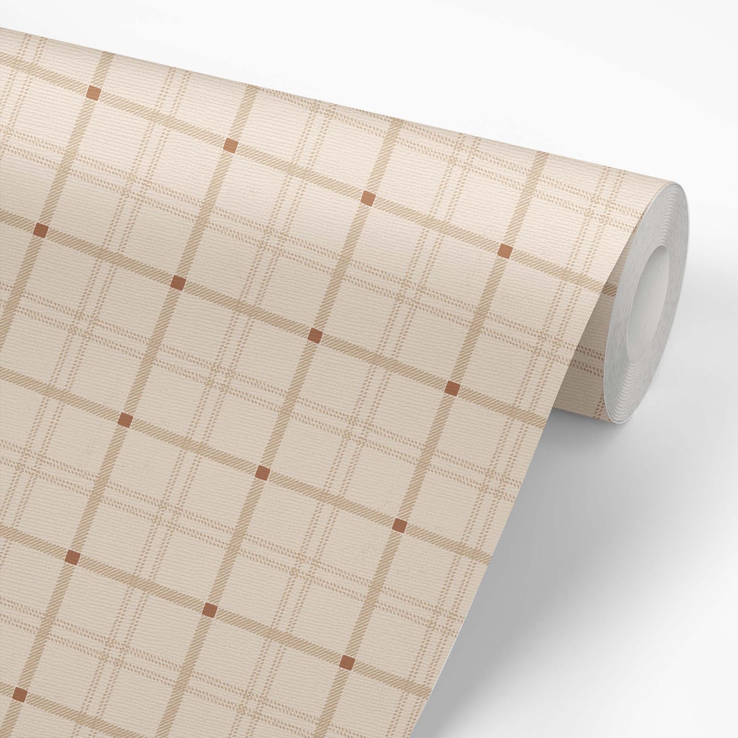Wallpaper panel featuring Cayla Naylor Anchorage- Dogwood Peel and Stick Wallpaper - a plaid pattern