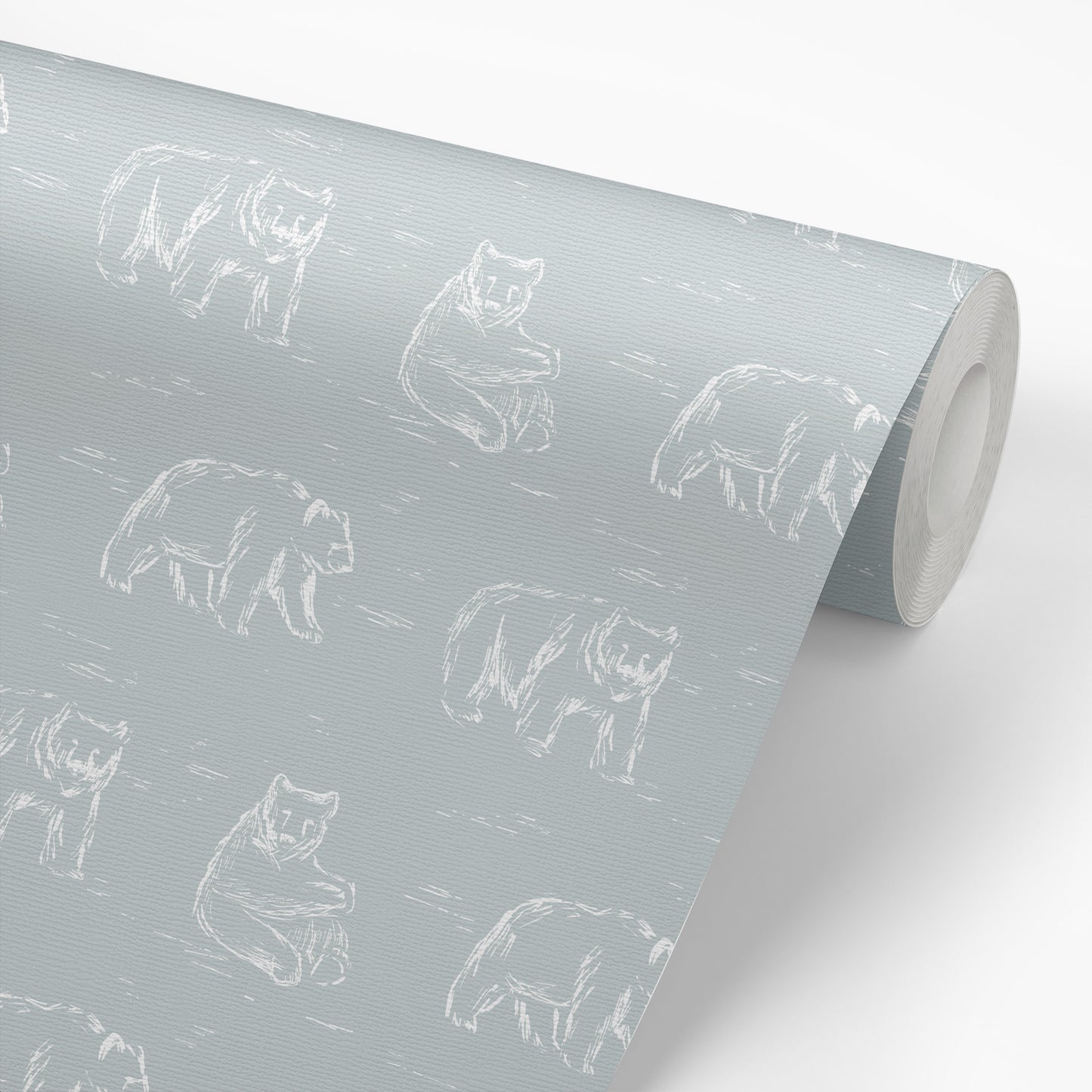 Bears Wallpaper - Baby Blue
