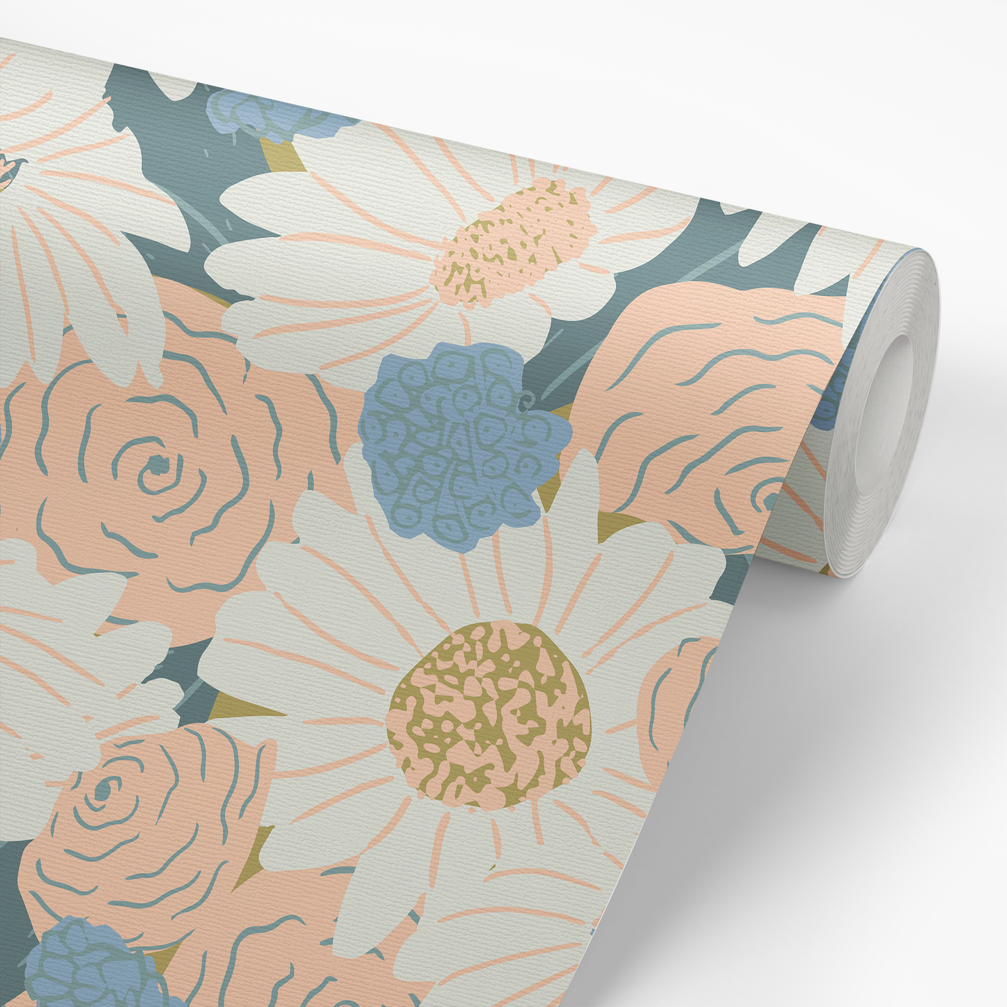 Wildflowers Wallpaper - Peach