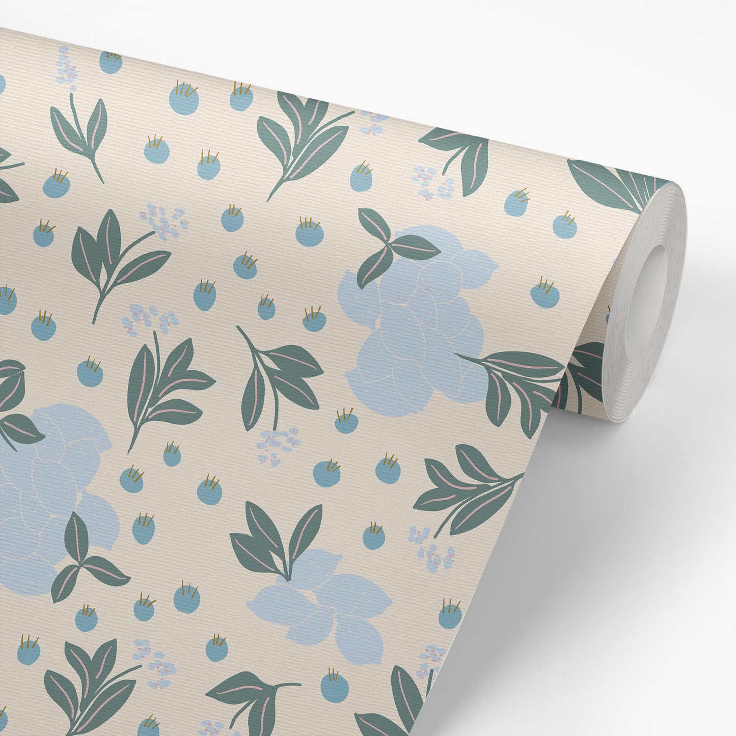 Summertime Lemons Wallpaper - Blue