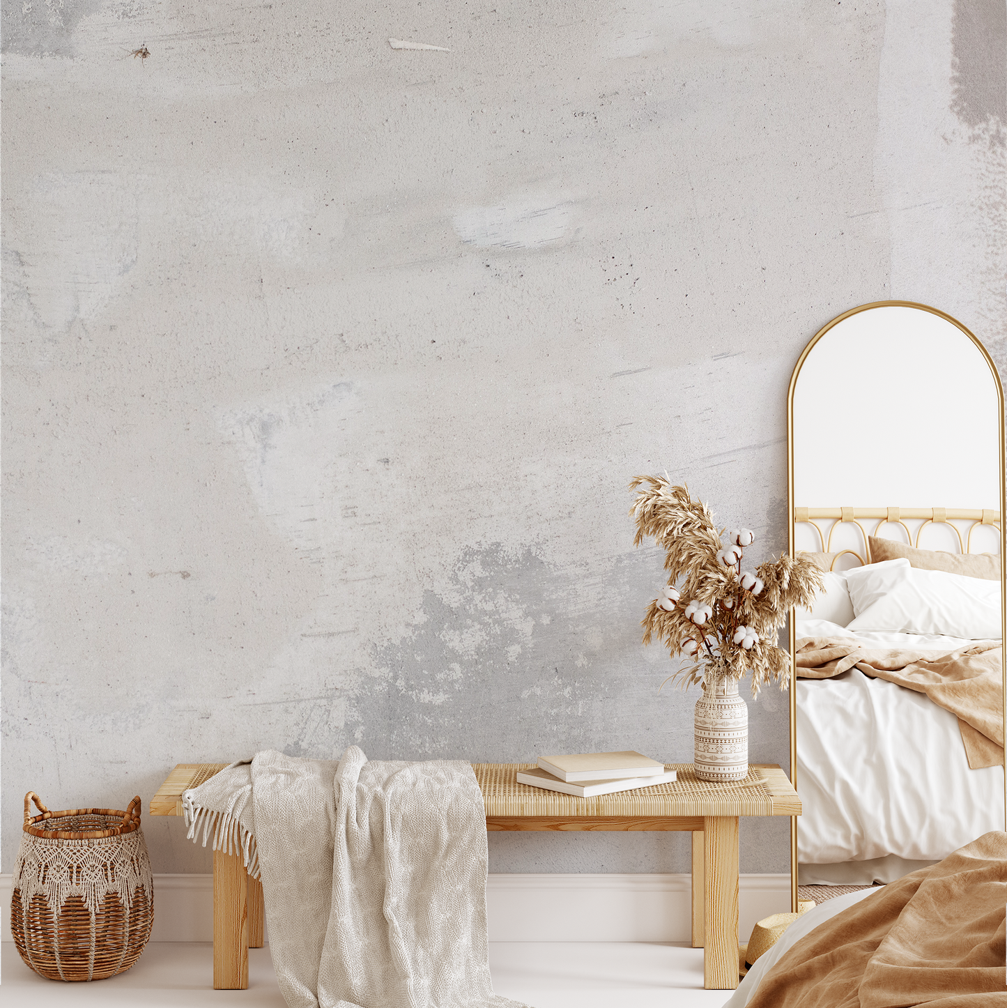 Painted Concrete Wallpaper Mural