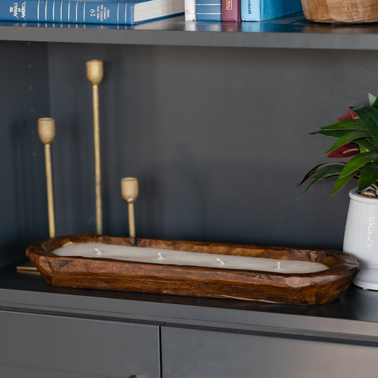 Volcano Candle Wooden Tray