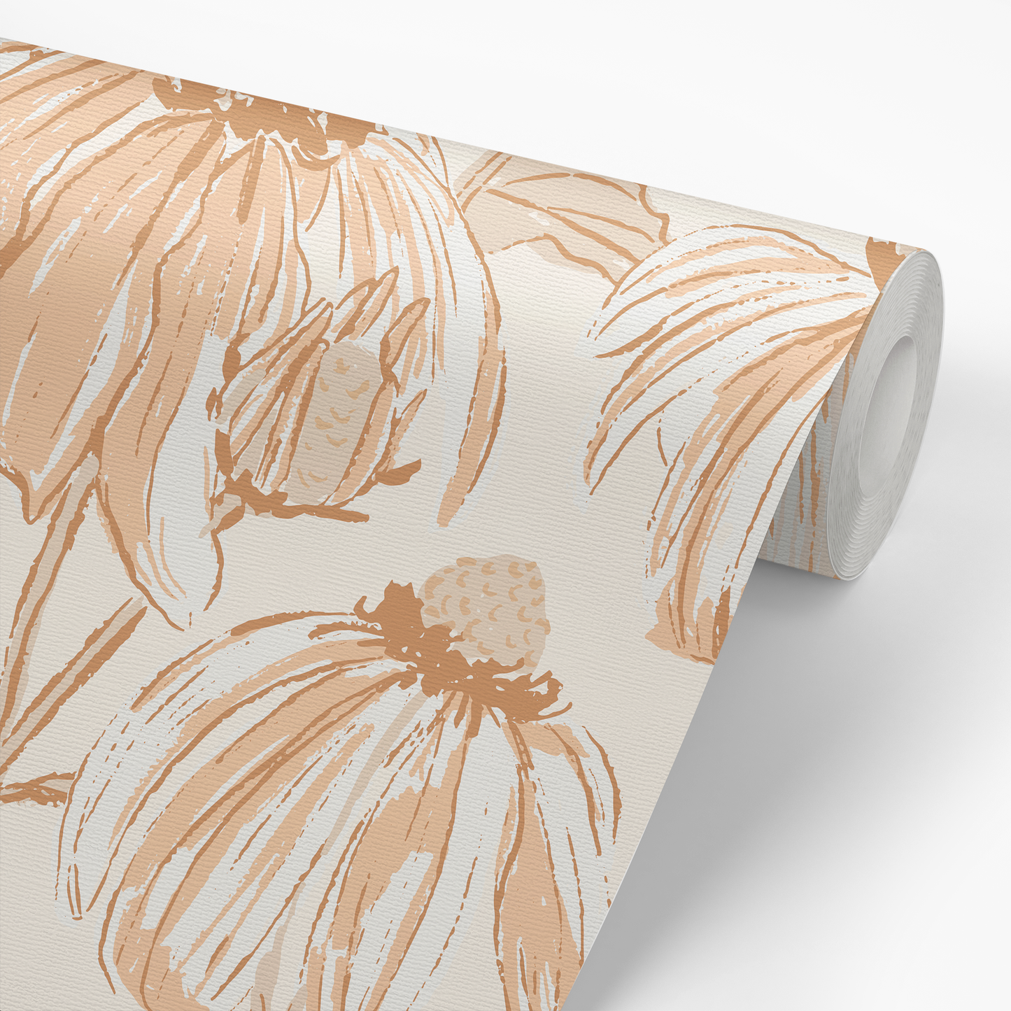 Daisy Chain Wallpaper - Peach