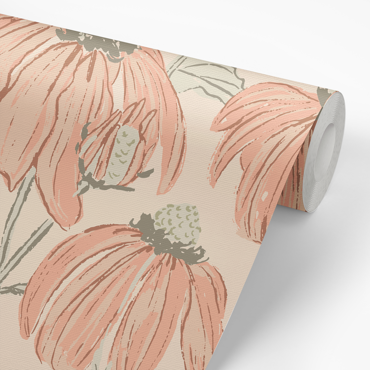 Daisy Chain Wallpaper - Pink
