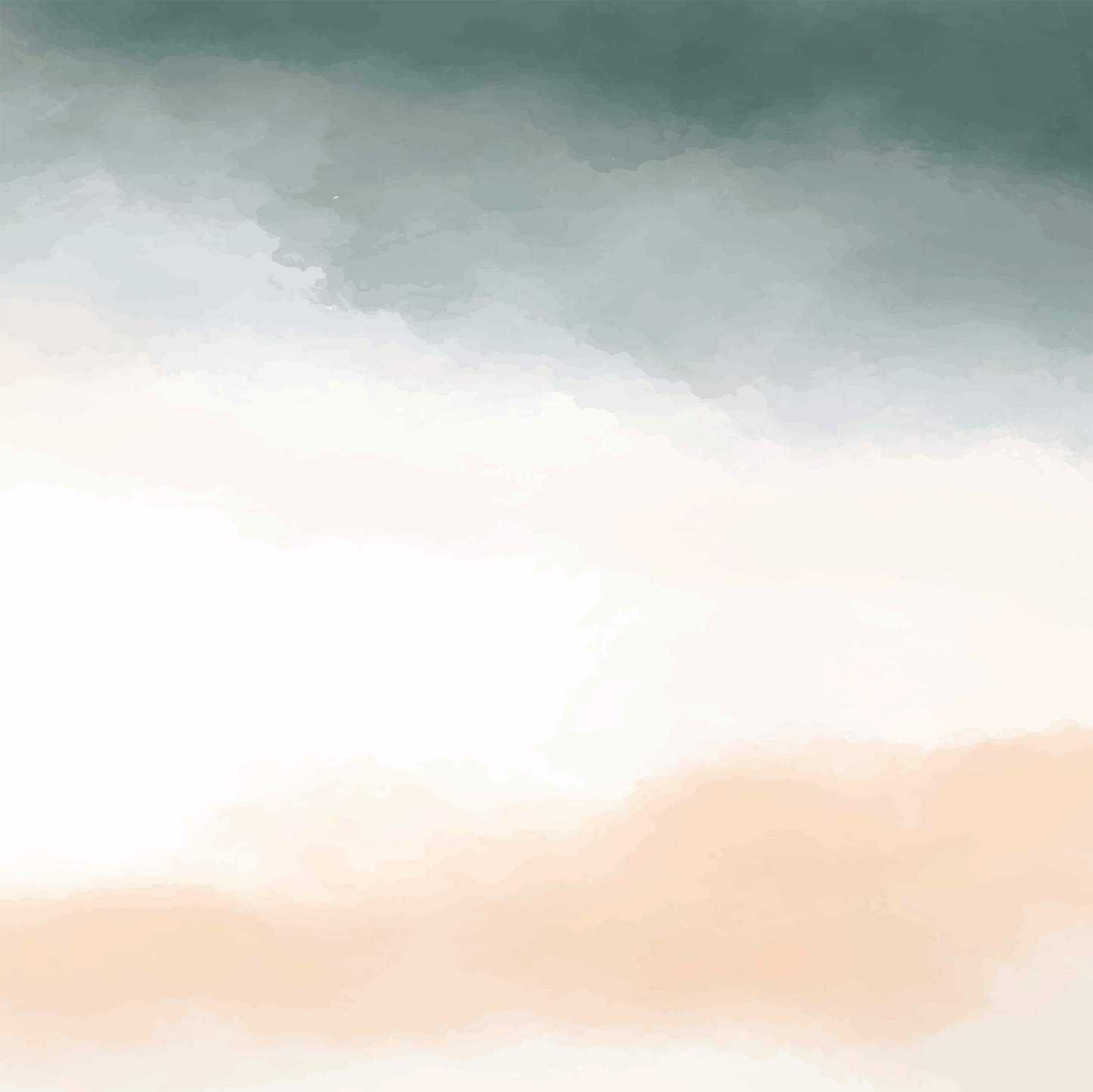Painted Clouds Mural - Green