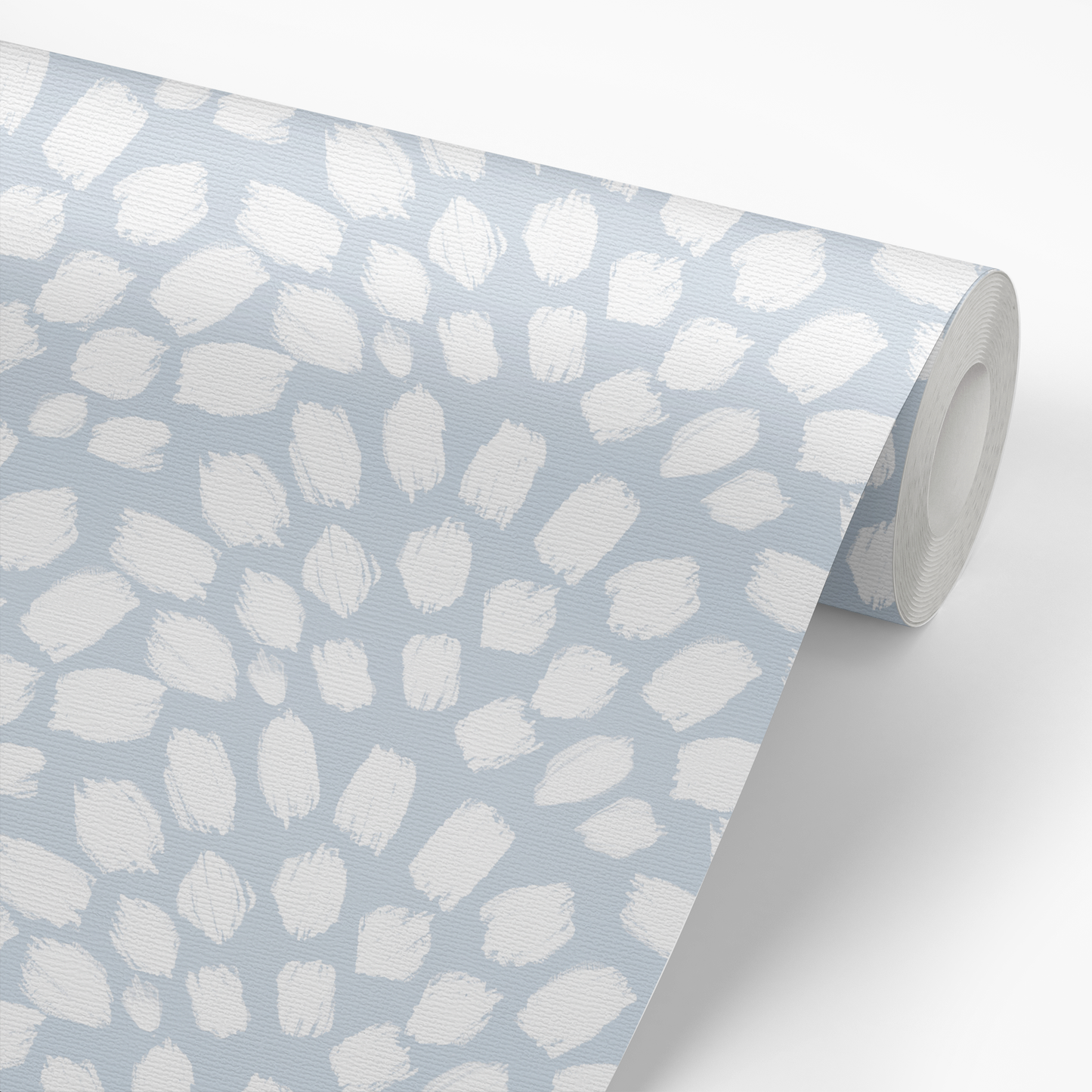 Painted Scallops Wallpaper - Dusty Blue