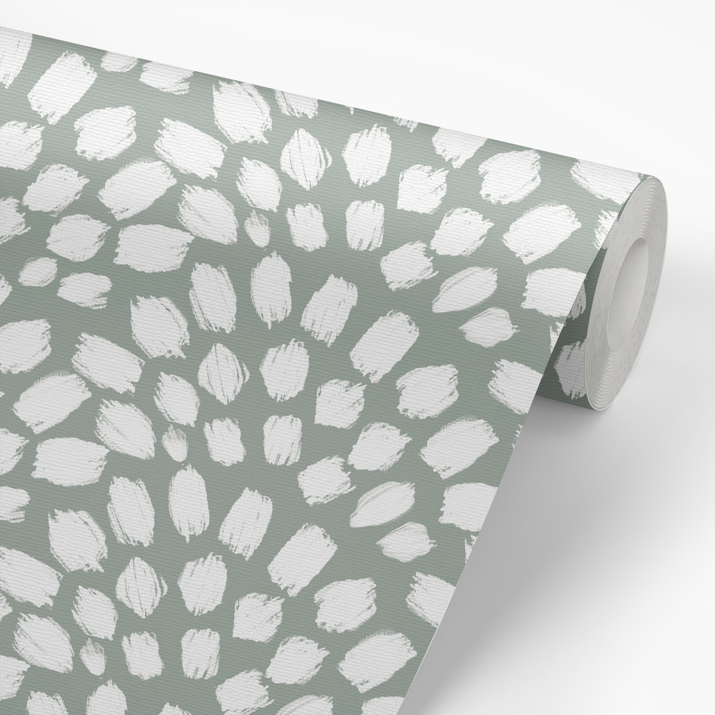 Painted Scallops Wallpaper - Green