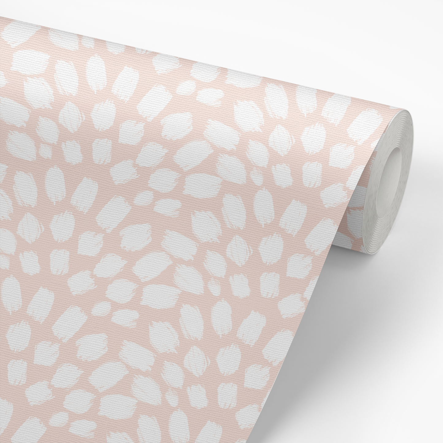 Painted Scallops Wallpaper - Pink