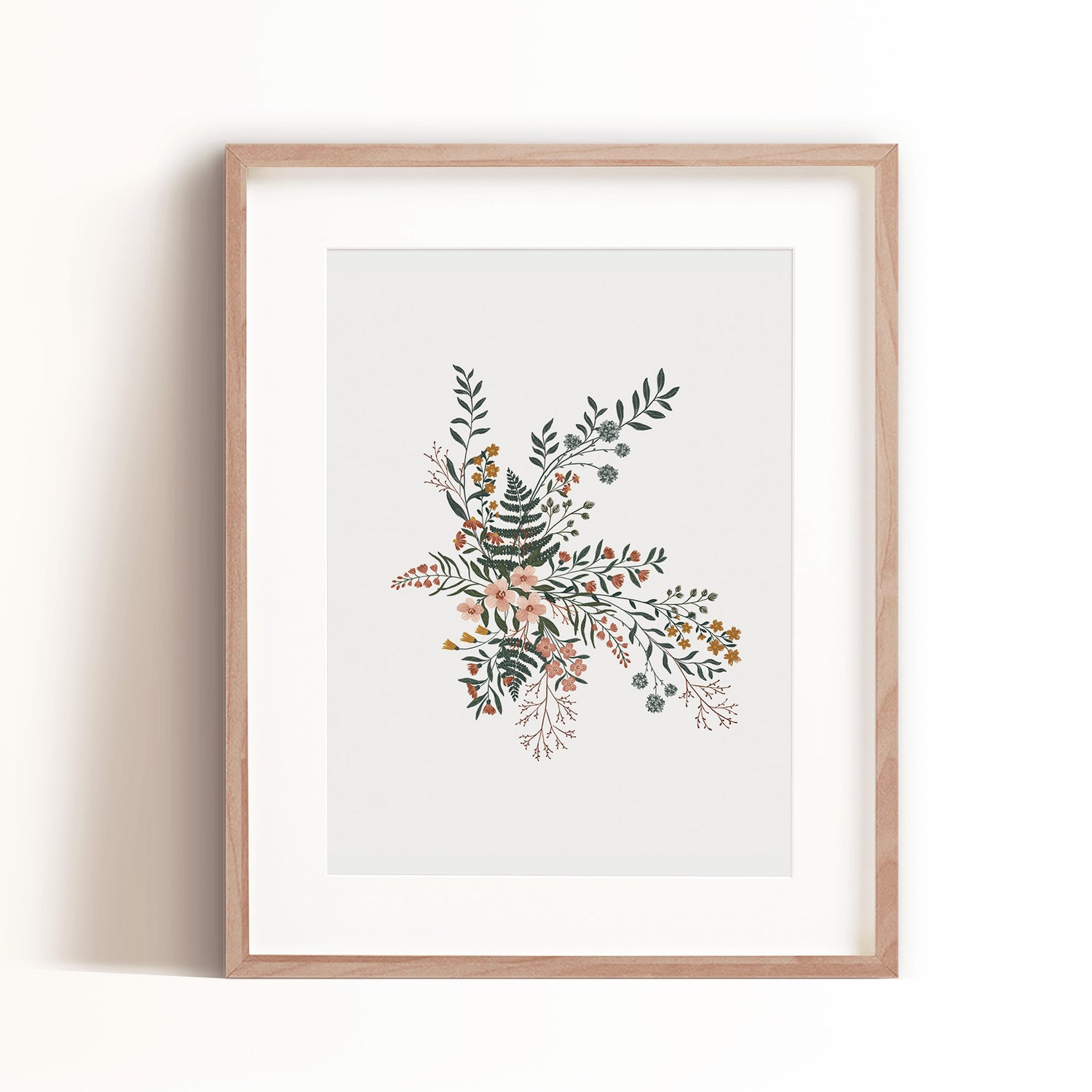 Floral II features a beautiful bouquet of neutral-colored flowers.