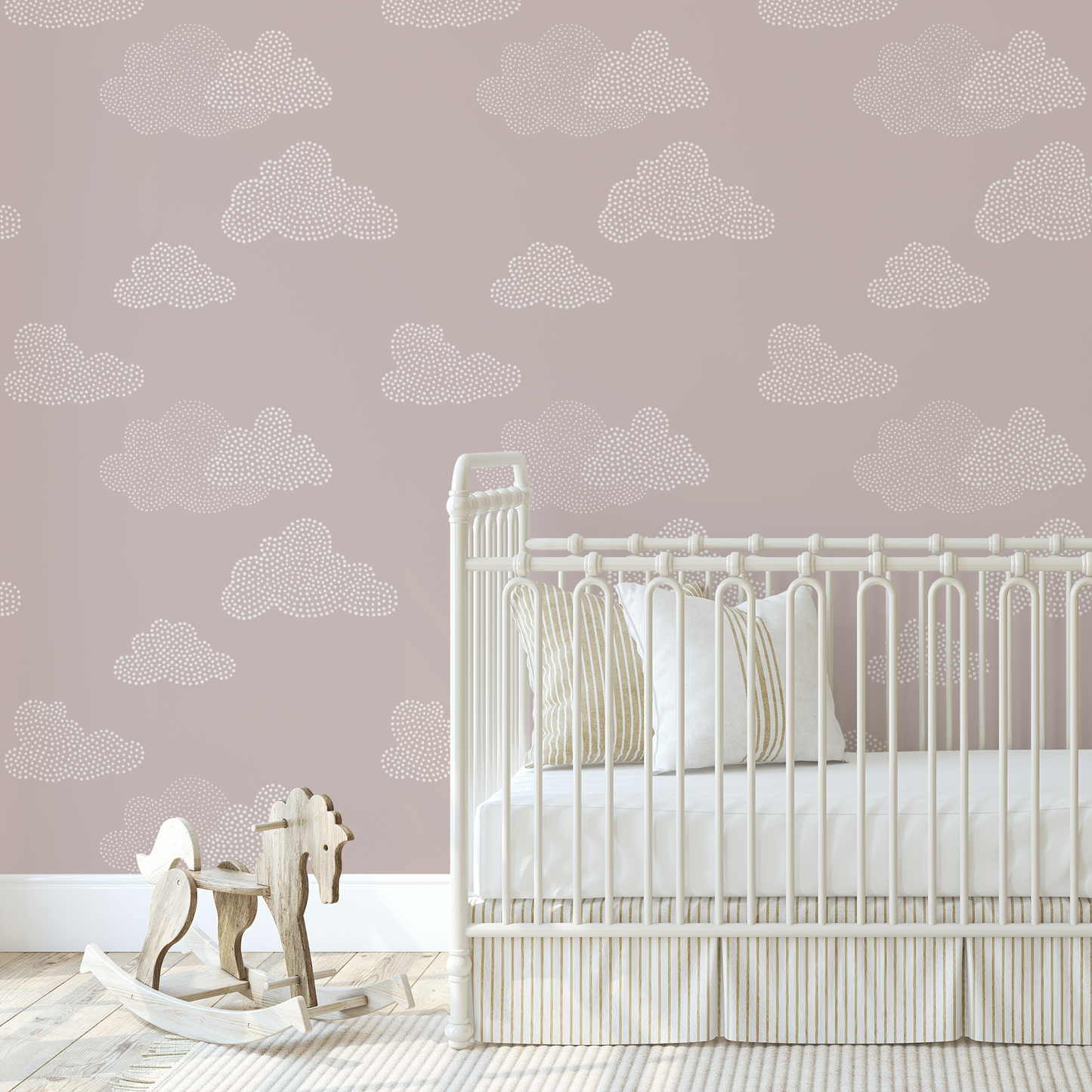 Clouds Wallpaper - Ladylike Pink