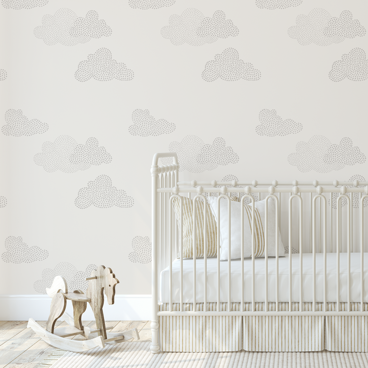 Clouds Wallpaper - Warm Greige Clouds