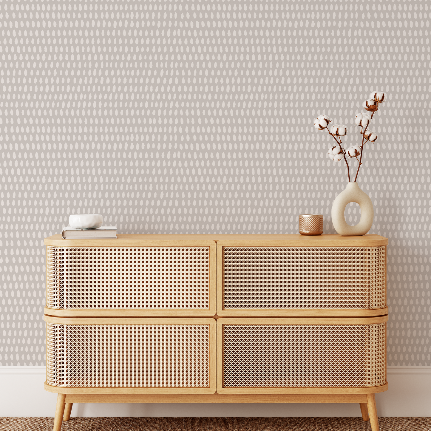 Rain Wallpaper - Warm Greige