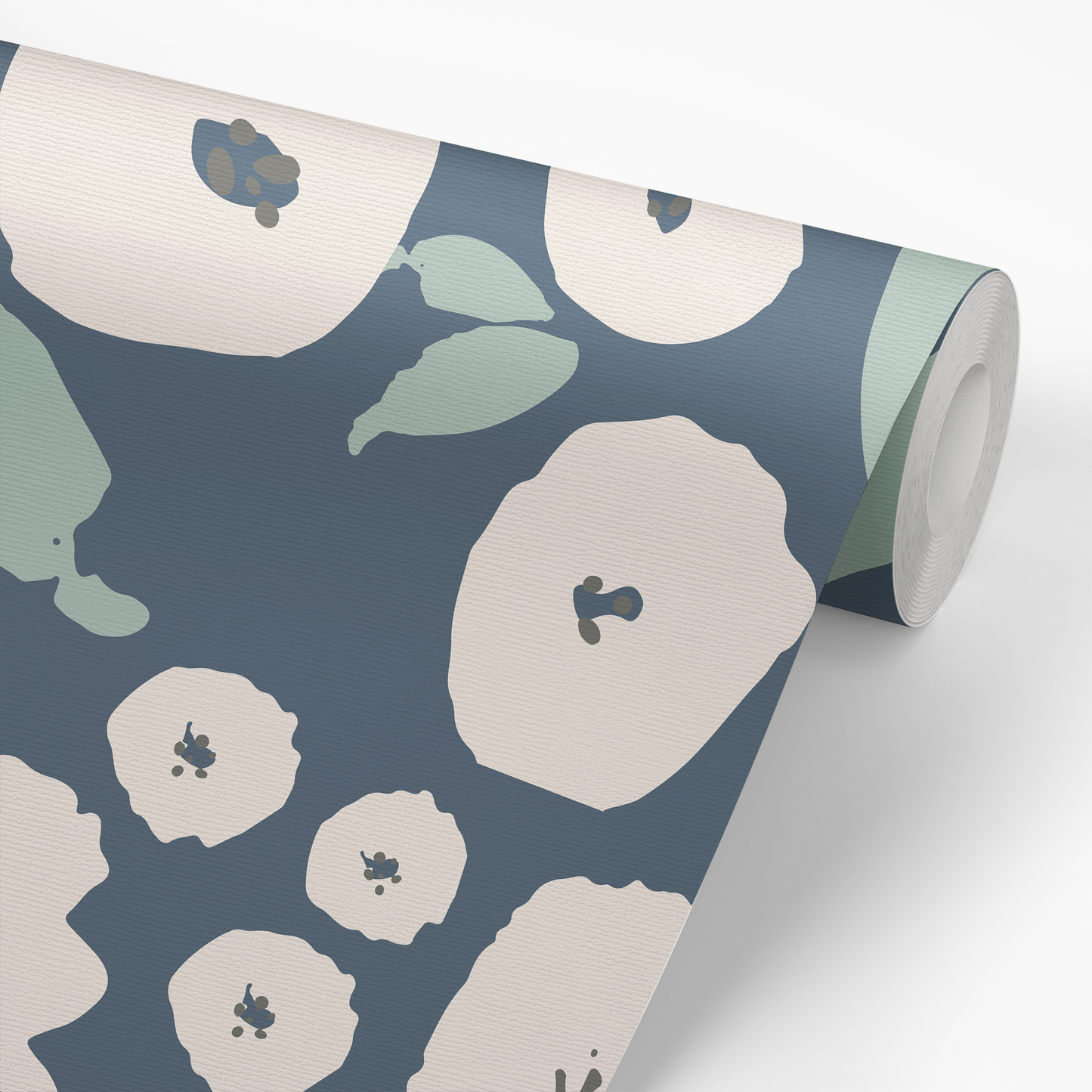 Floral Buds Wallpaper - Blue/Green