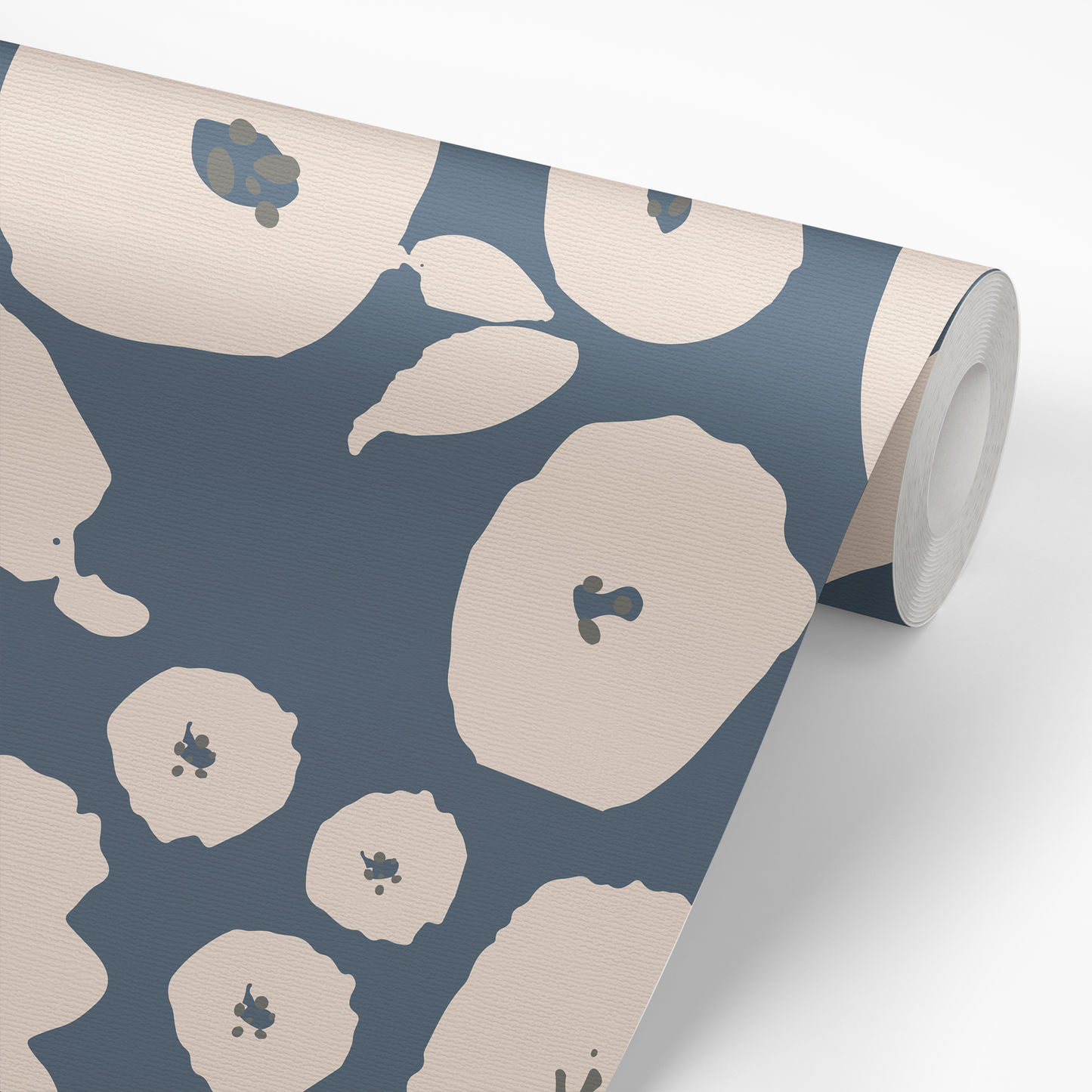 Floral Buds Wallpaper - Blue