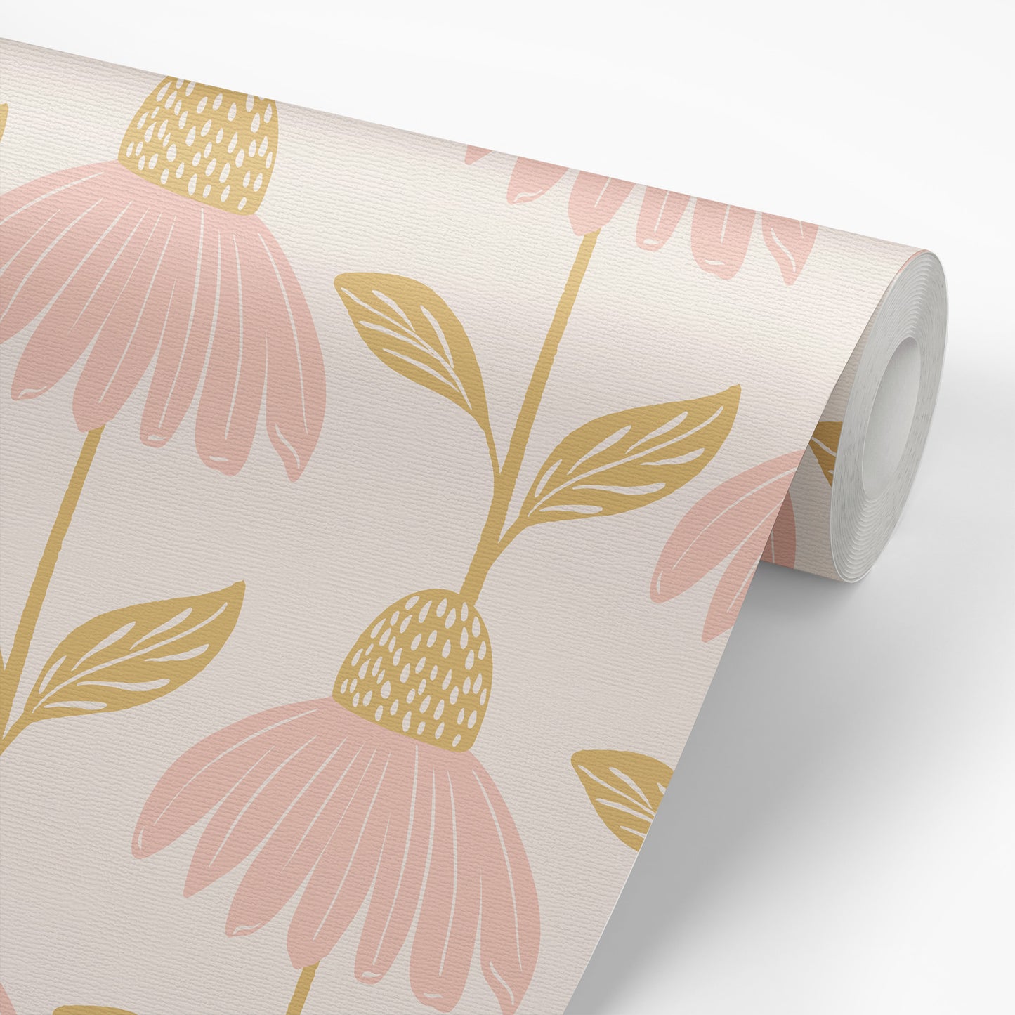 Garden Cosmos Wallpaper - Blush Ochre
