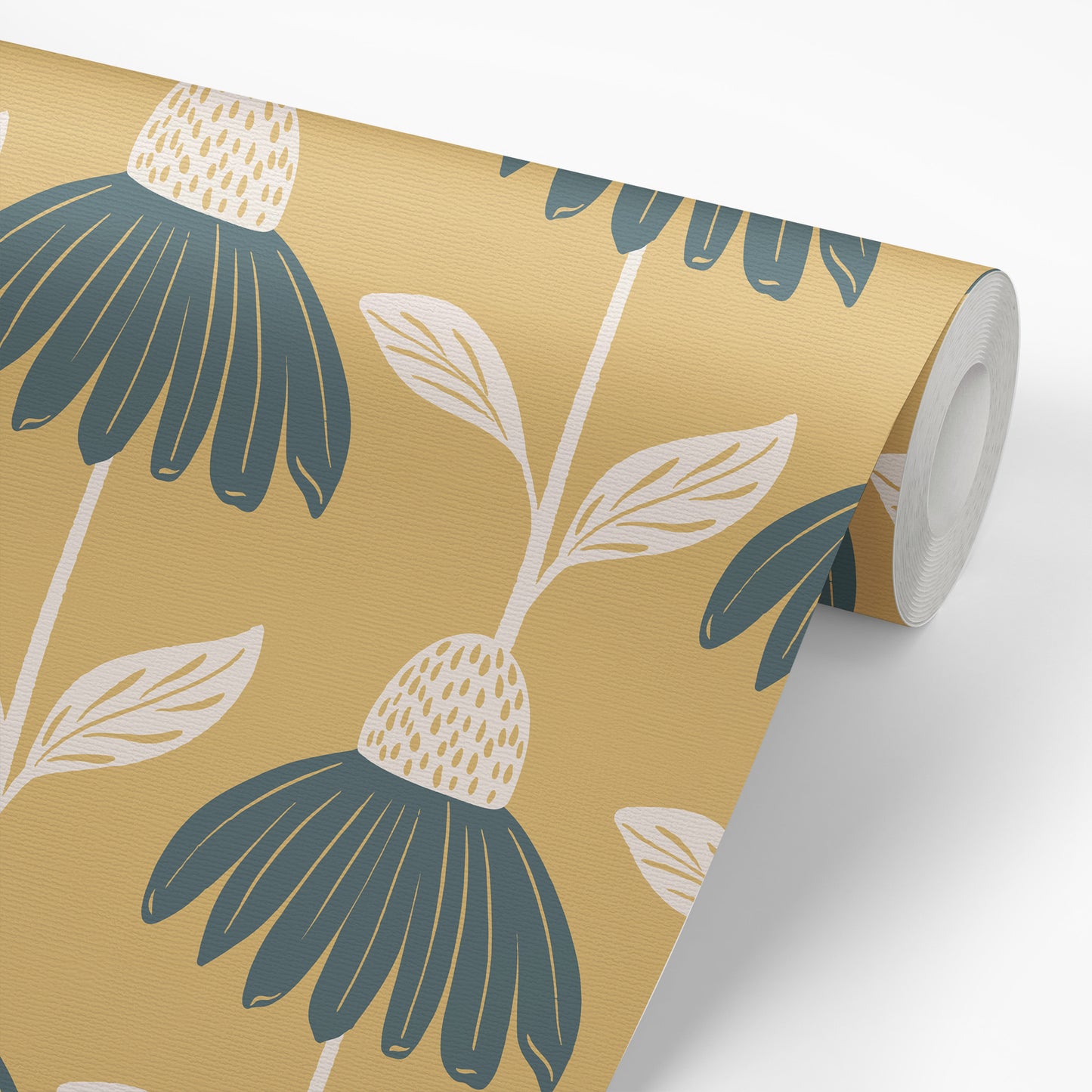 Garden Cosmos Wallpaper - Gold Green