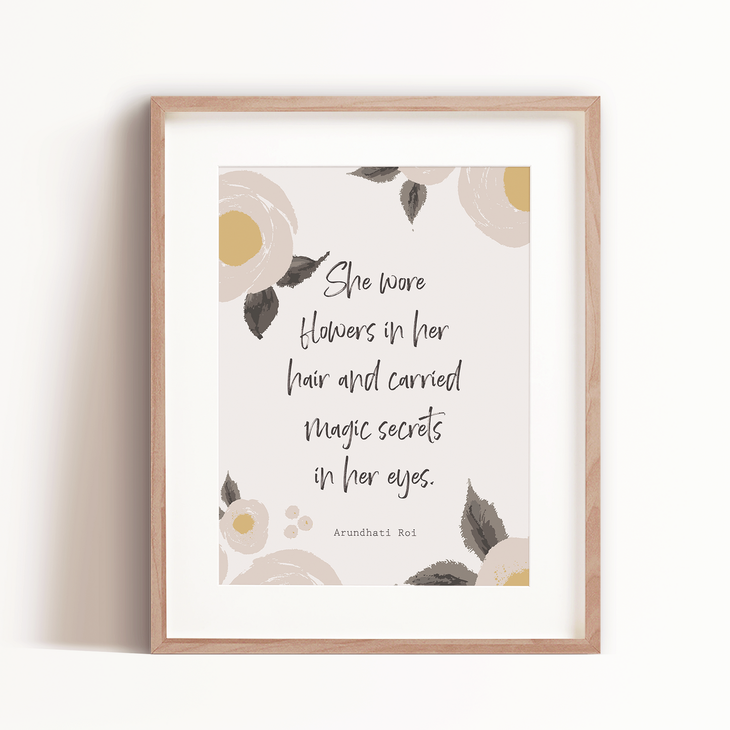 She Wore Flowers Art Print