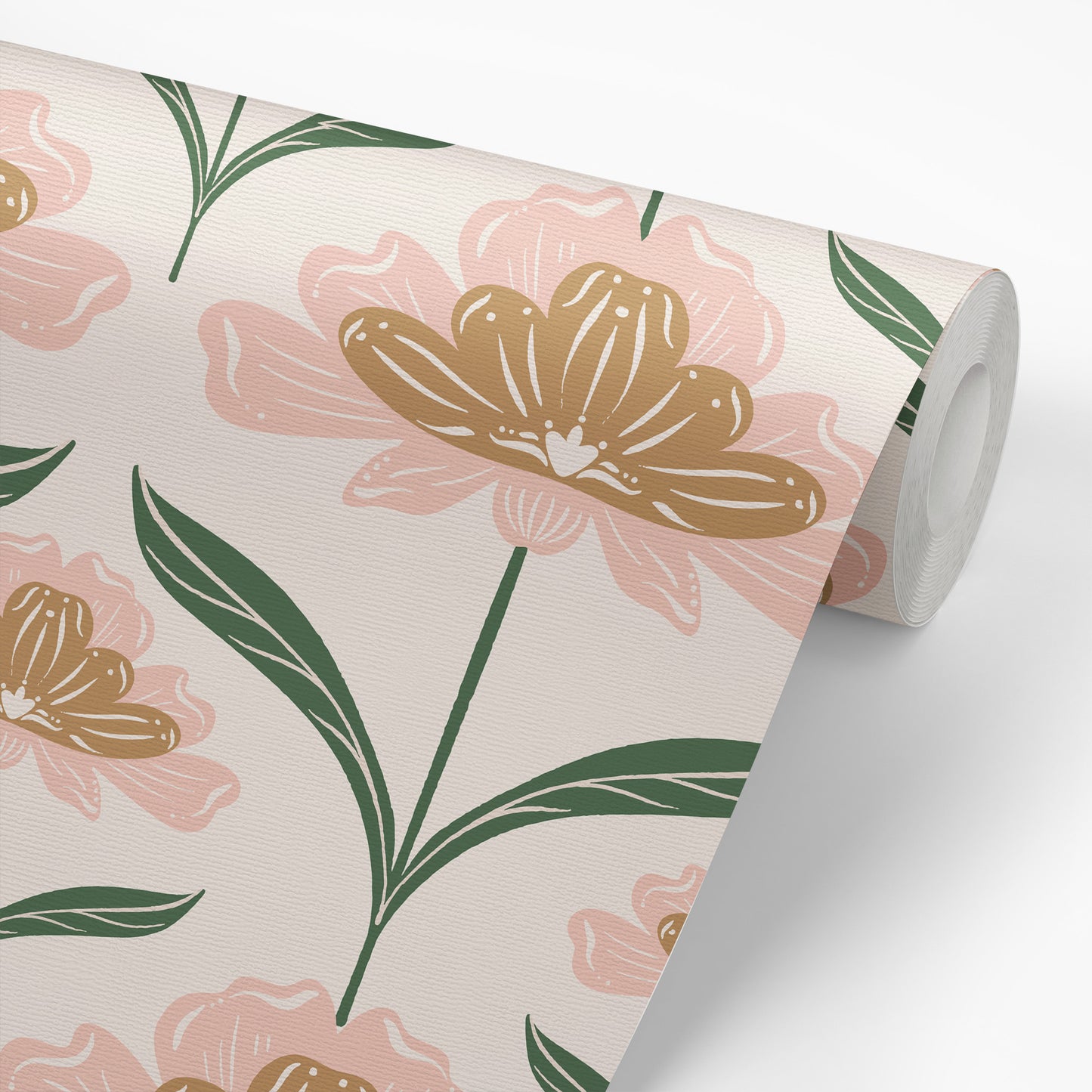 Vintage Peonies Wallpaper - Cream
