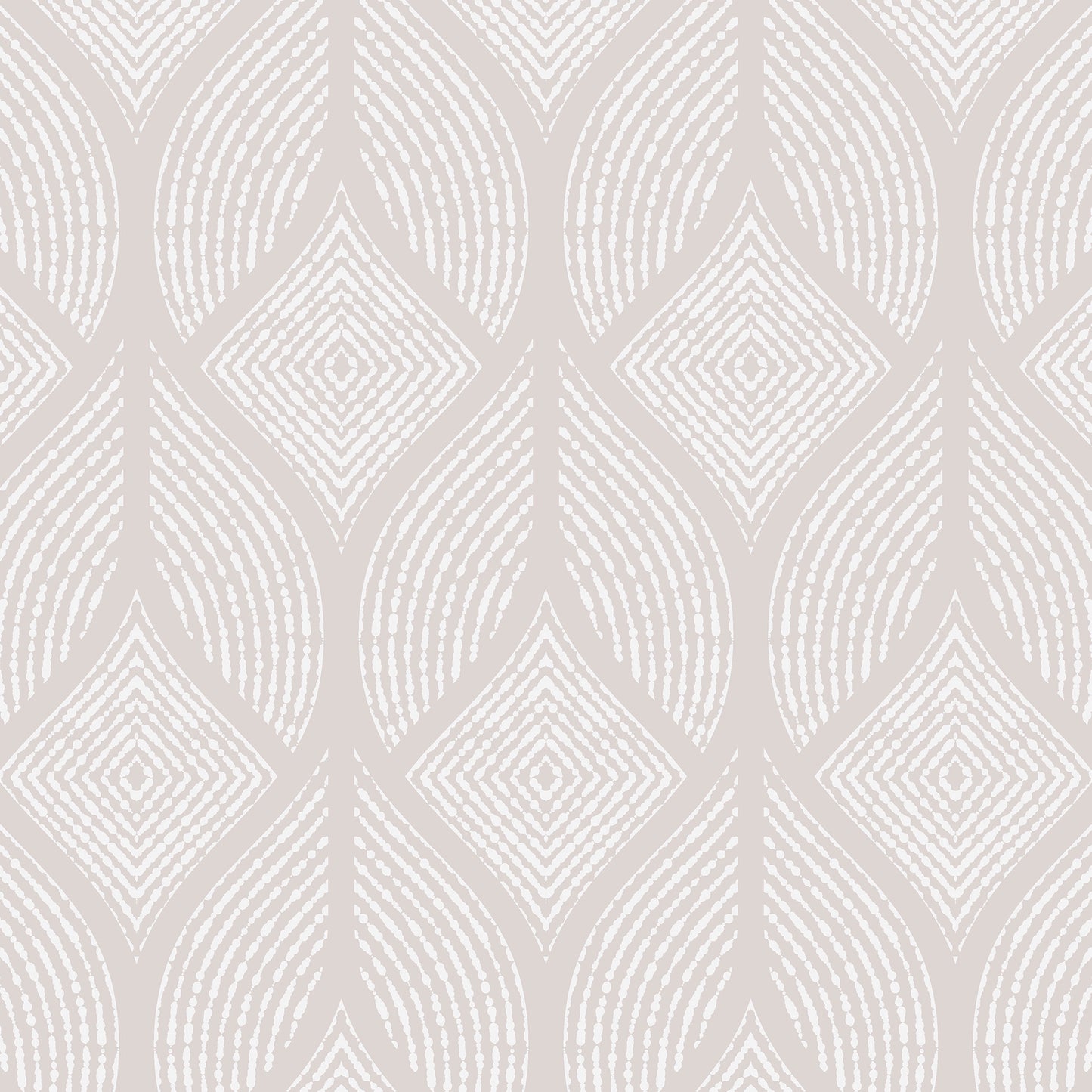 Inked Leaves Wallpaper - Greige