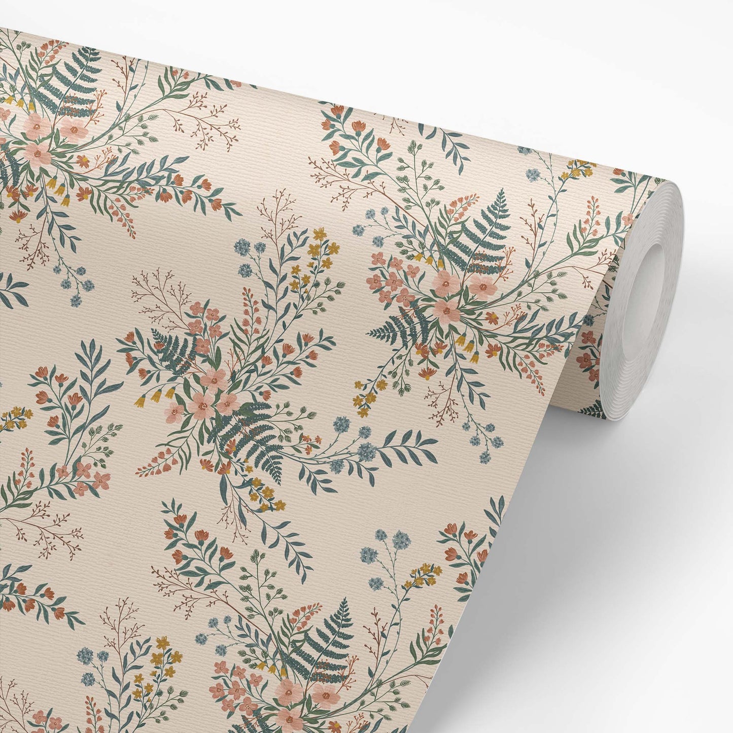 Wallpaper panel featuring Cayla Naylor Juniper-Dogwood Peel and Stick Wallpaper - a foliage pattern