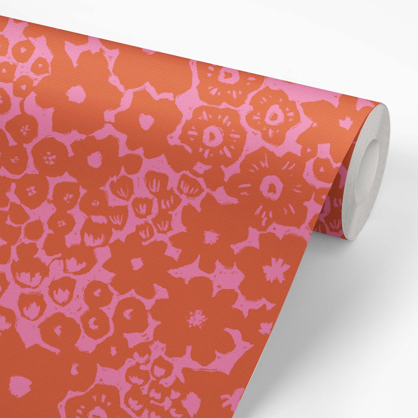 Wallpaper panel featuring Iris + Sea Leah Simple Floral- Red Peel and Stick Wallpaper - a floral pattern