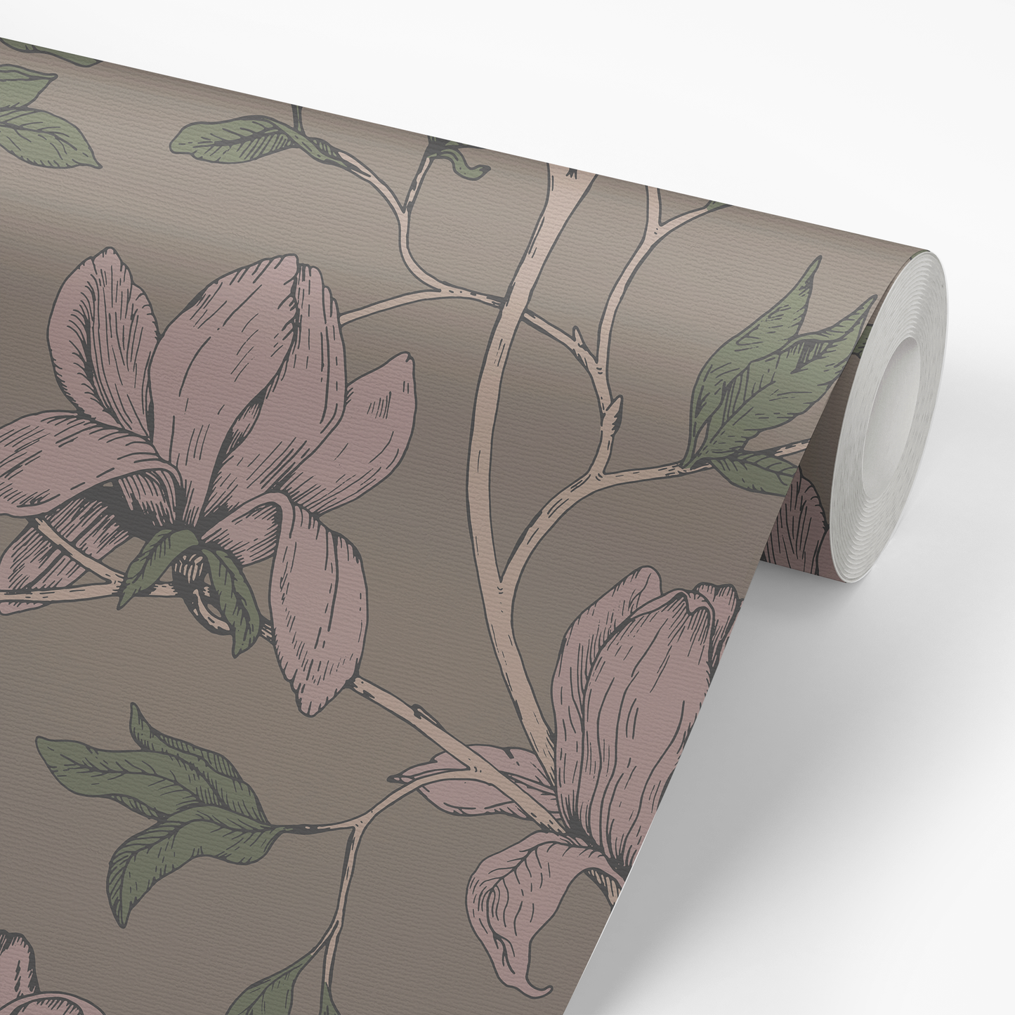 Magnolia Wallpaper - Taupe