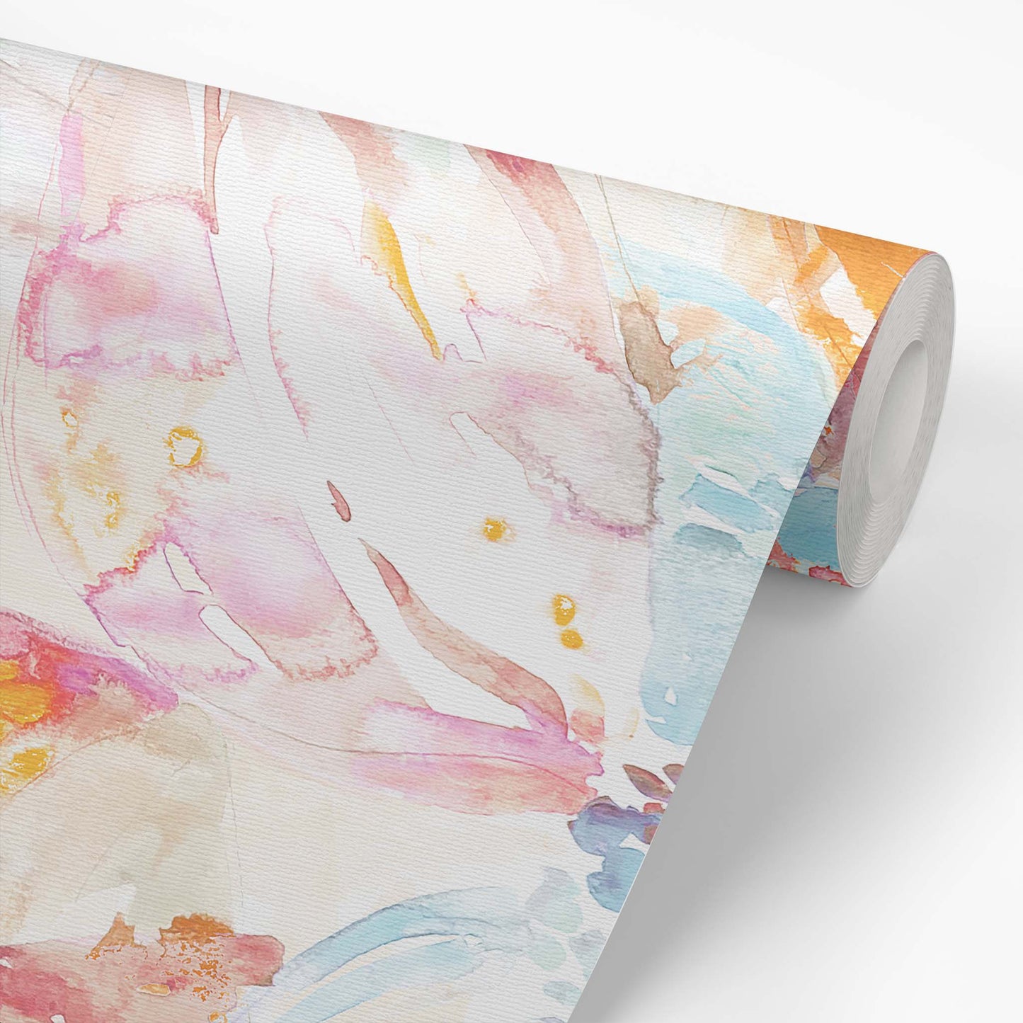 Wallpaper panel featuring Iris + Sea Mara Watercolor Botanical- Bright Multi- a watercolor pattern