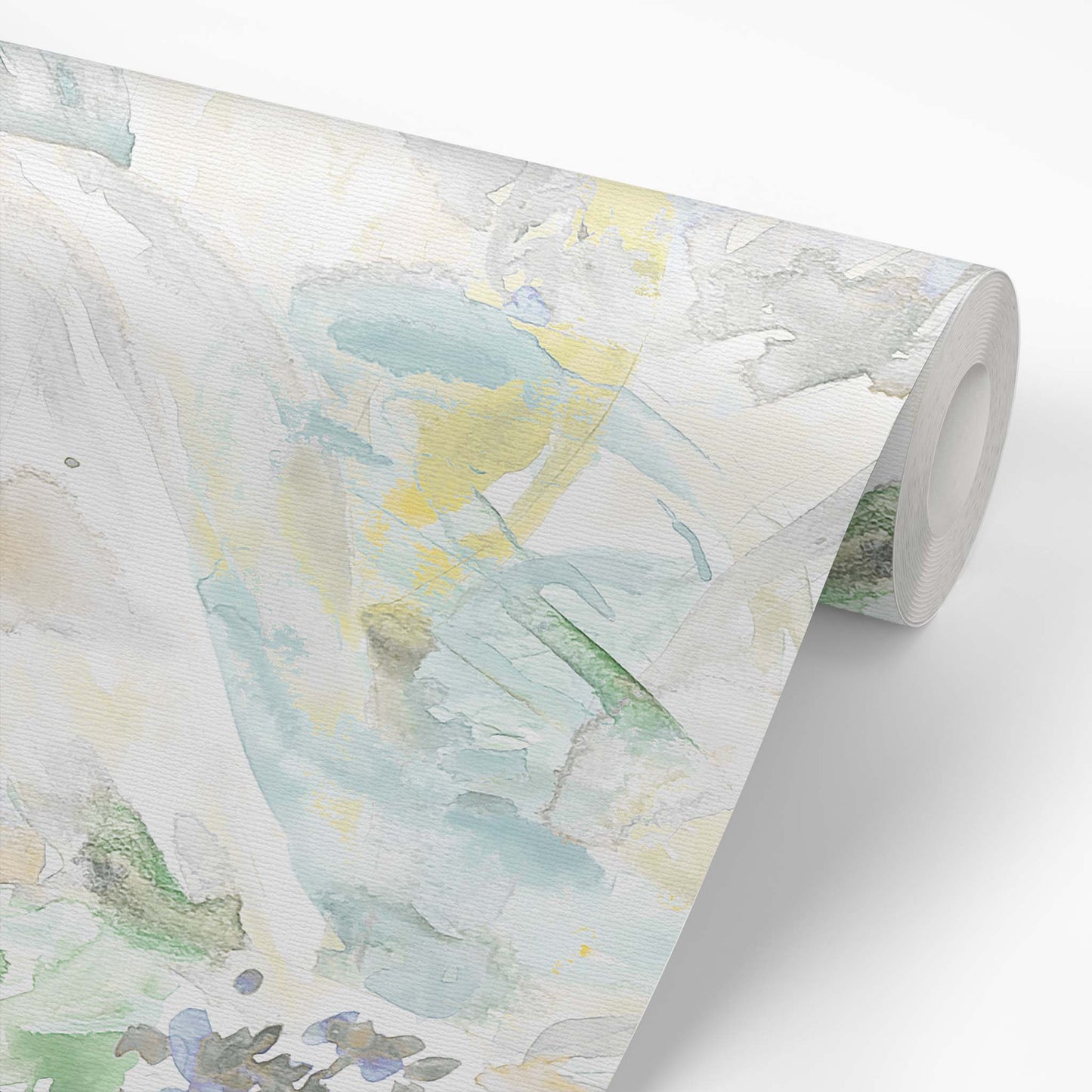 Wallpaper panel featuring Iris + Sea Mara Watercolor Botanical- Neutral Multi- a watercolor pattern