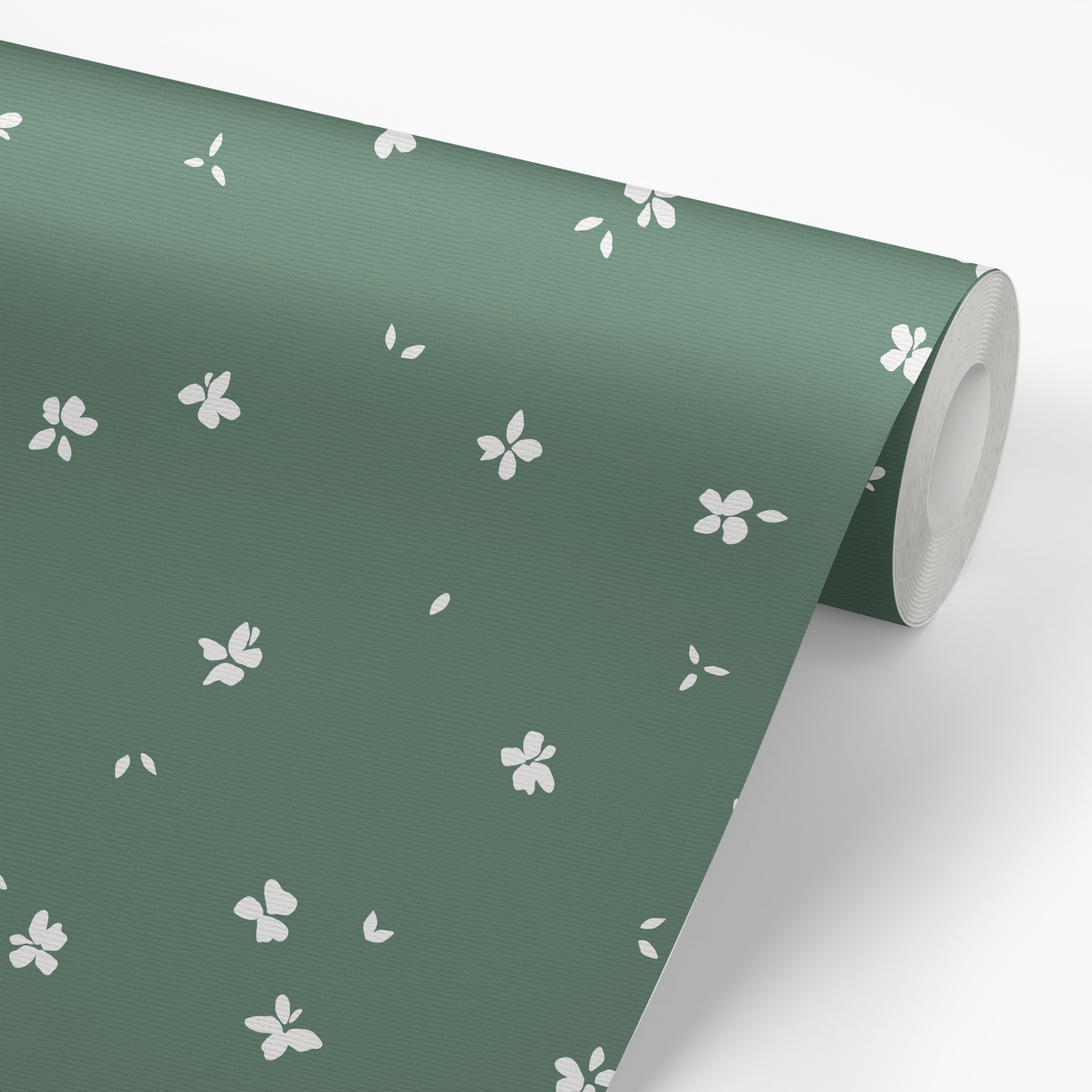 Tiny Floral Wallpaper - Green