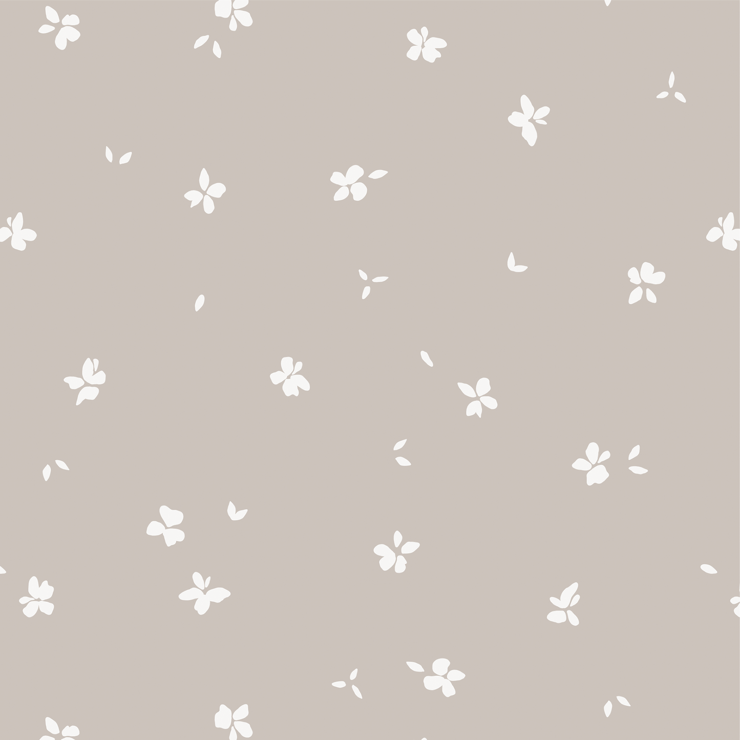 Tiny Floral Wallpaper - Taupe