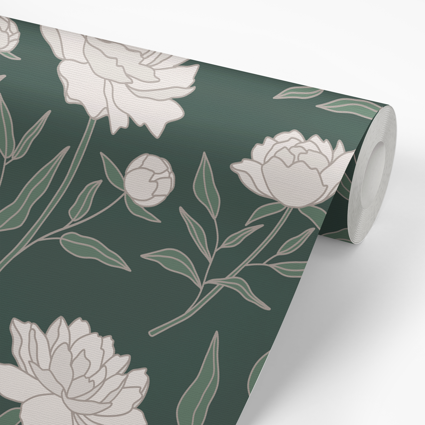 Peony Wallpaper - Green