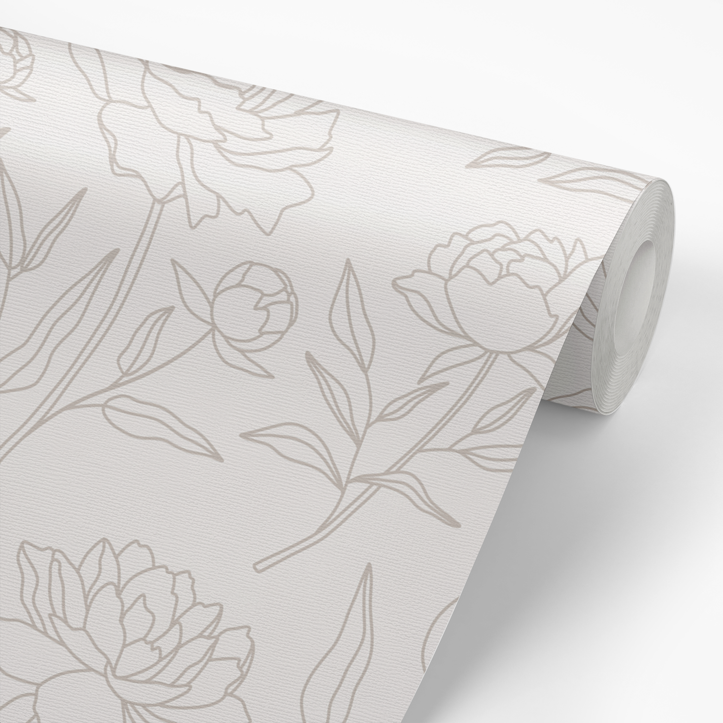 Peony Wallpaper - Taupe