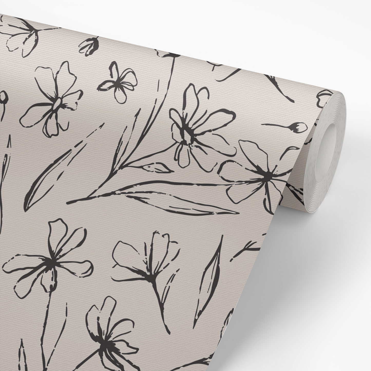 Ditsy Floral Wallpaper - Black