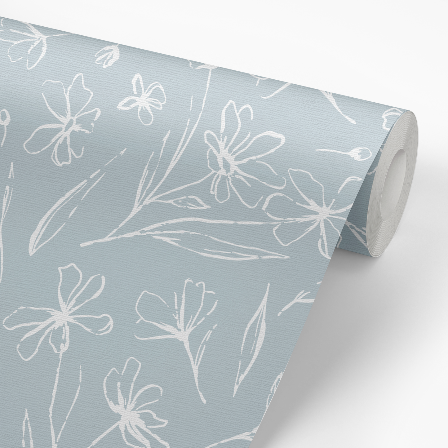 Ditsy Floral Wallpaper - Blue
